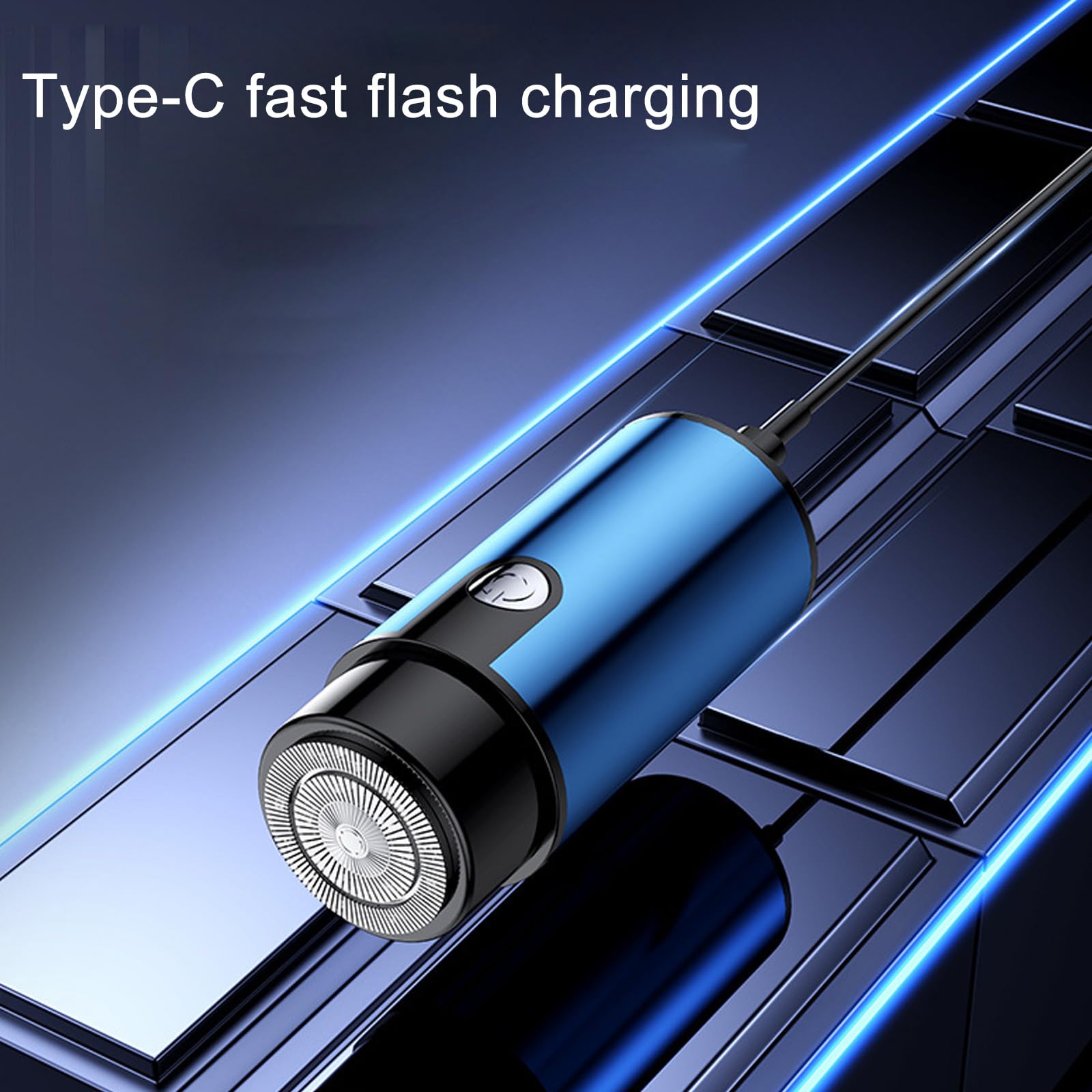 Premium Rechargeable Electric Shaver for Men - Wet & Dry Use, Anti-Slip Grip, Travel-Friendly - Perfect for Home, Gym, and Business Trips