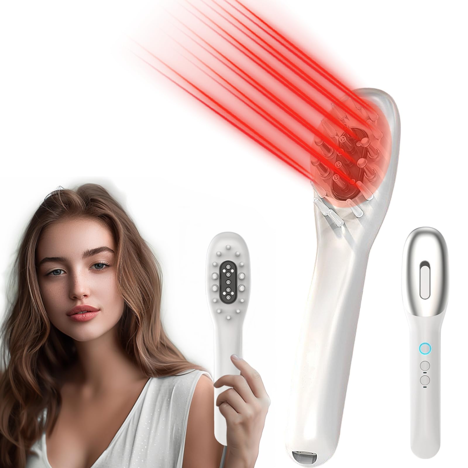Laser Hair Growth Comb for Men & Women - Electric Scalp Massager with Red Light Therapy, Hair Loss Treatment & Thinning Solution - At-Home Hair Care Device for Daily Use & Salon-Like Results