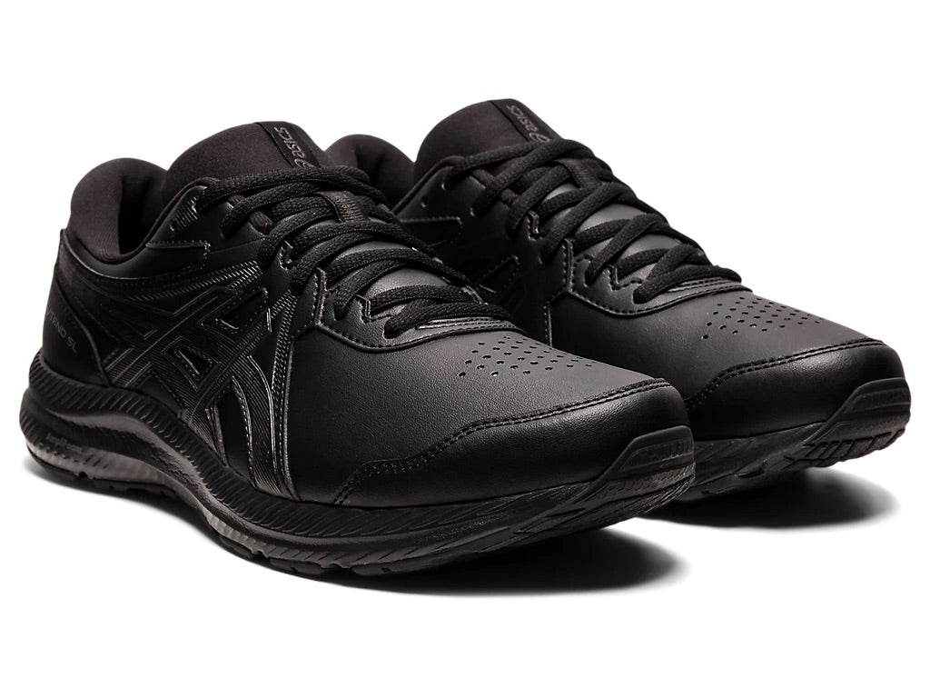 ASICS Men's GEL-CONTEND Walker Running Shoes - Black/Black | Lightweight & Cushioned for Walking, Jogging & Everyday Comfort