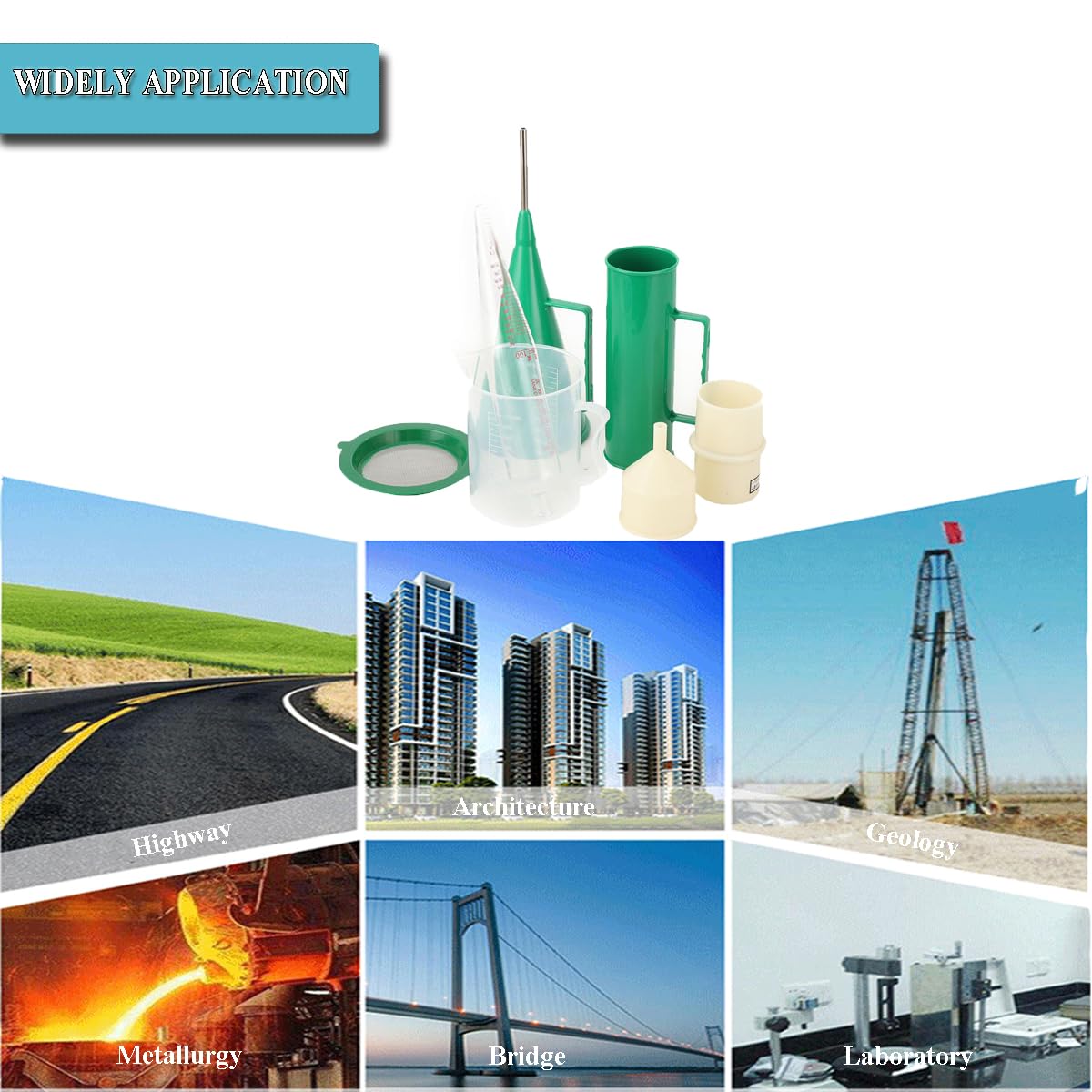 **Professional Slurry Test Kit - Mud Hydrometer, Viscometer, Marsh Funnel & Sand Content Meter for Accurate Mud Testing | Ideal for Drilling, Construction & Soil Analysis**