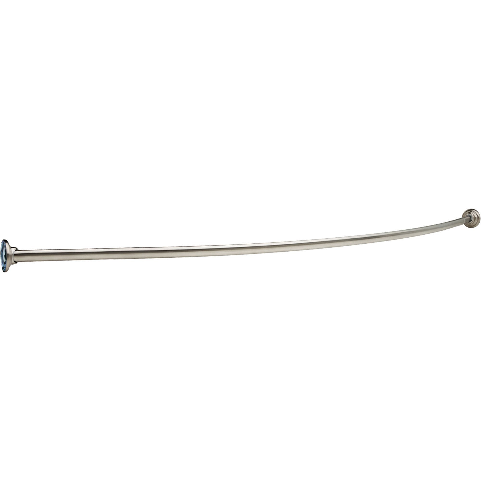 Delta 6-Foot Curved Stainless Steel Shower Curtain Rod with Brackets (Model 567275) - Perfect for Bathroom Renovation & Space-Saving Design