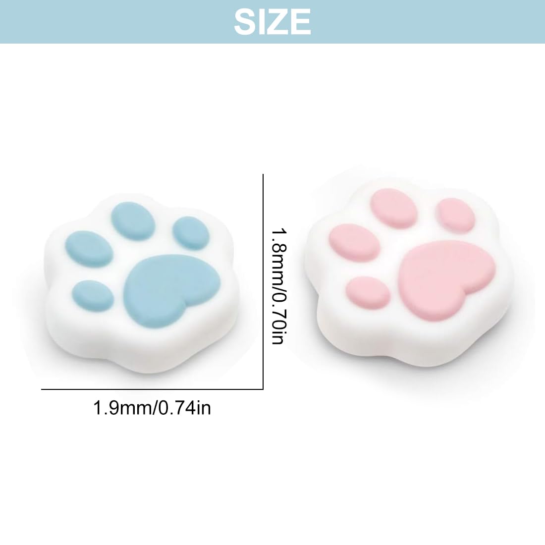 6 Pack Soft Silicone Cat Paw Grip Caps for Nintendo Switch/OLED/Switch Lite - Cute Controller Accessories for Gaming Comfort & Protection (Perfect for Kids, Girls & Cat Lovers)