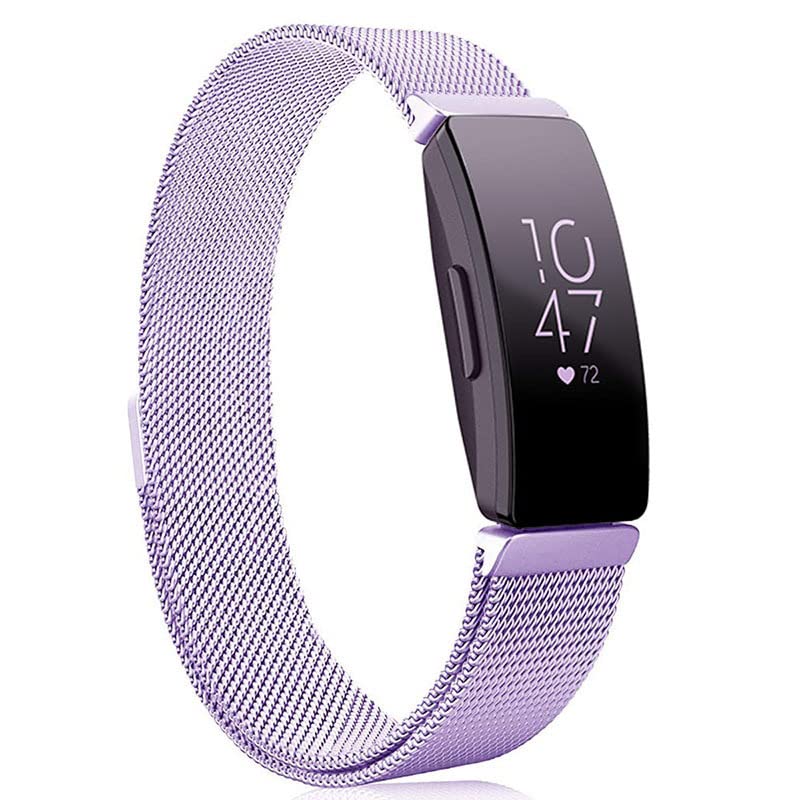Smart Sports Watch with Stainless Steel Magnetic Band - Compatible with Fitbit Inspire/HR/2 - Milanese Strap for Fitness Tracking & Daily Wear