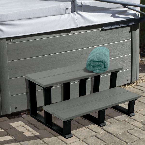 32 Inch Hot Tub Spa Two-Tier Steps - Non-Slip, Sturdy & Easy to Install for Inground & Above Ground Spas - Perfect for Relaxing & Entertaining