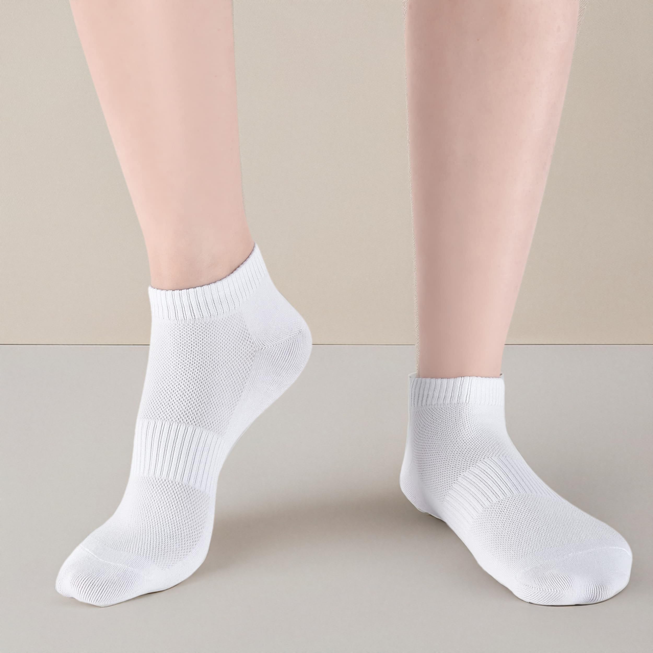 Cozi Foot 5/10 Pairs Women's Ankle Socks - Breathable Athletic Low Cut Socks for Running, Yoga & Workout - Soft Comfortable Everyday Socks for Women