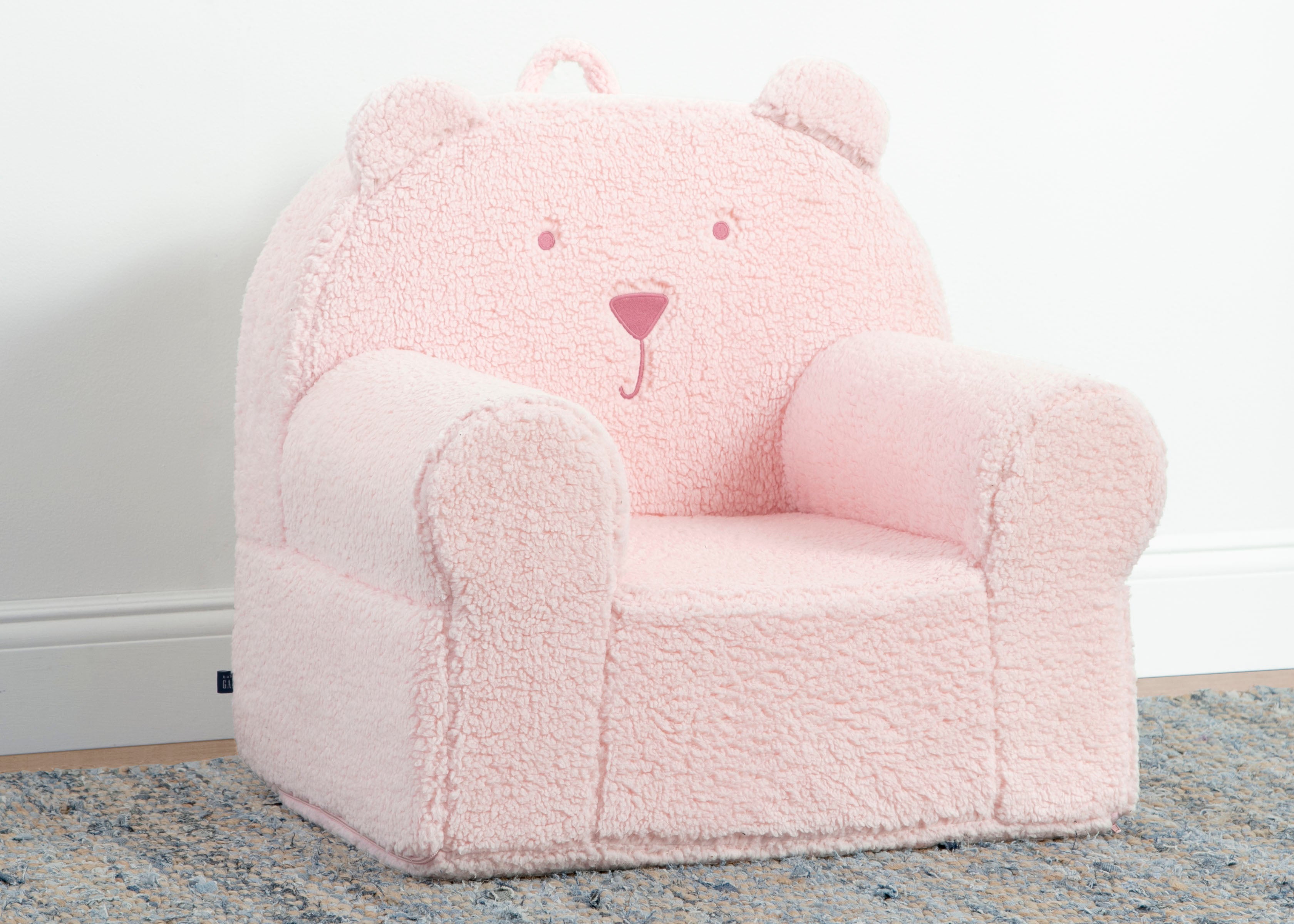 Cozy BabyGap Sherpa Bear Chair - Soft Plush Kids Armchair for Nursery, Bedroom & Playroom - Perfect for Reading, Relaxing & Playtime