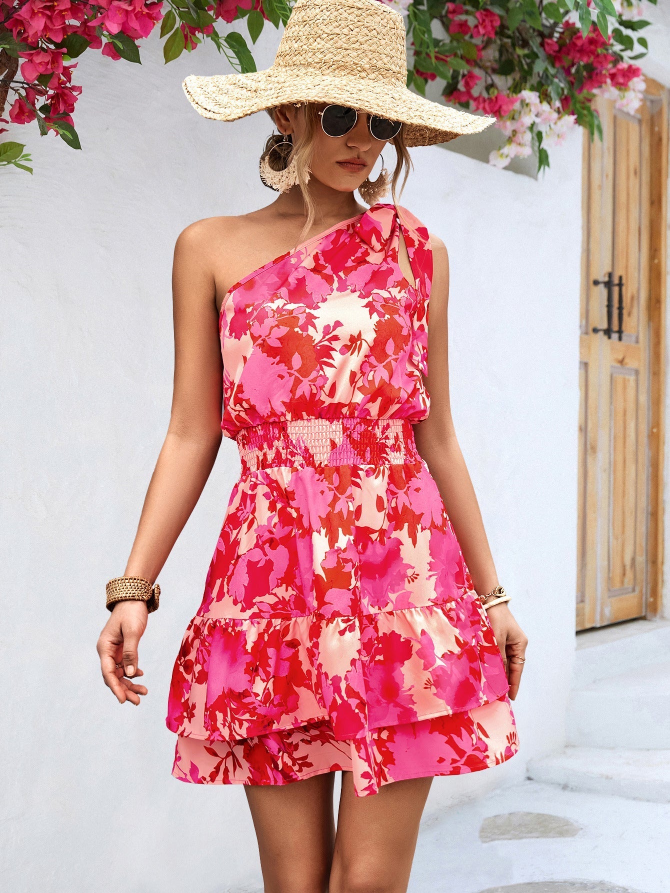 Elegant One Shoulder Casual Dress for Women - Summer Party & Beach Wear - Perfect for Date Night, Vacation, and Outdoor Events