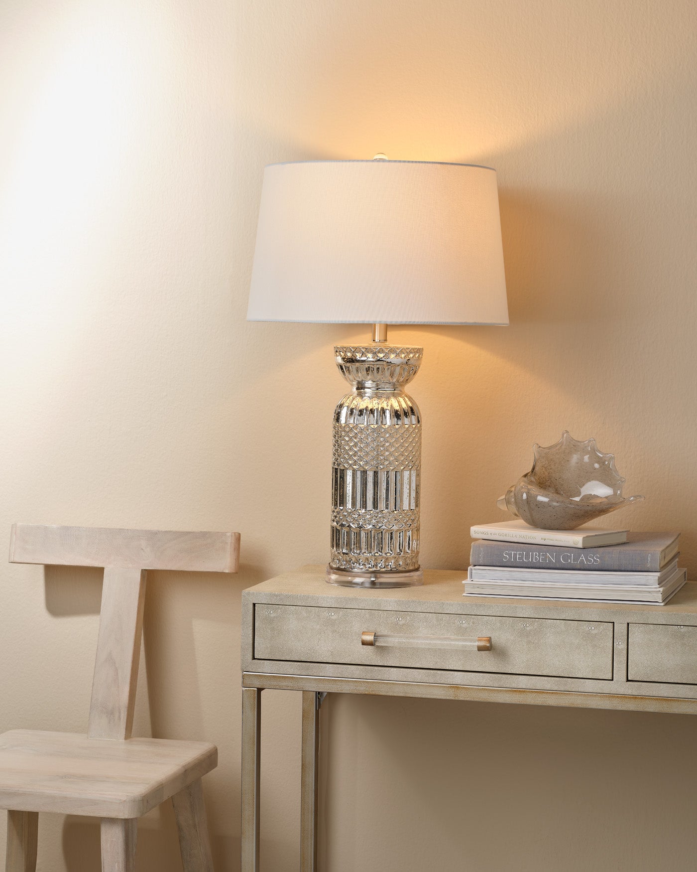Modern Isla Table Lamp - Stylish LED Bedside Lamp with Adjustable Brightness for Living Room, Bedroom & Office Decor