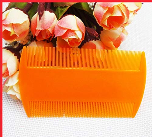 A1SONIC® Neon Double Sided Nit Comb for Head Lice - Effective Lice, Nits & Flea Removal Comb with Egg Removal - Orange Color | Perfect for Kids, Adults & Pets Lice Treatment at Home or School