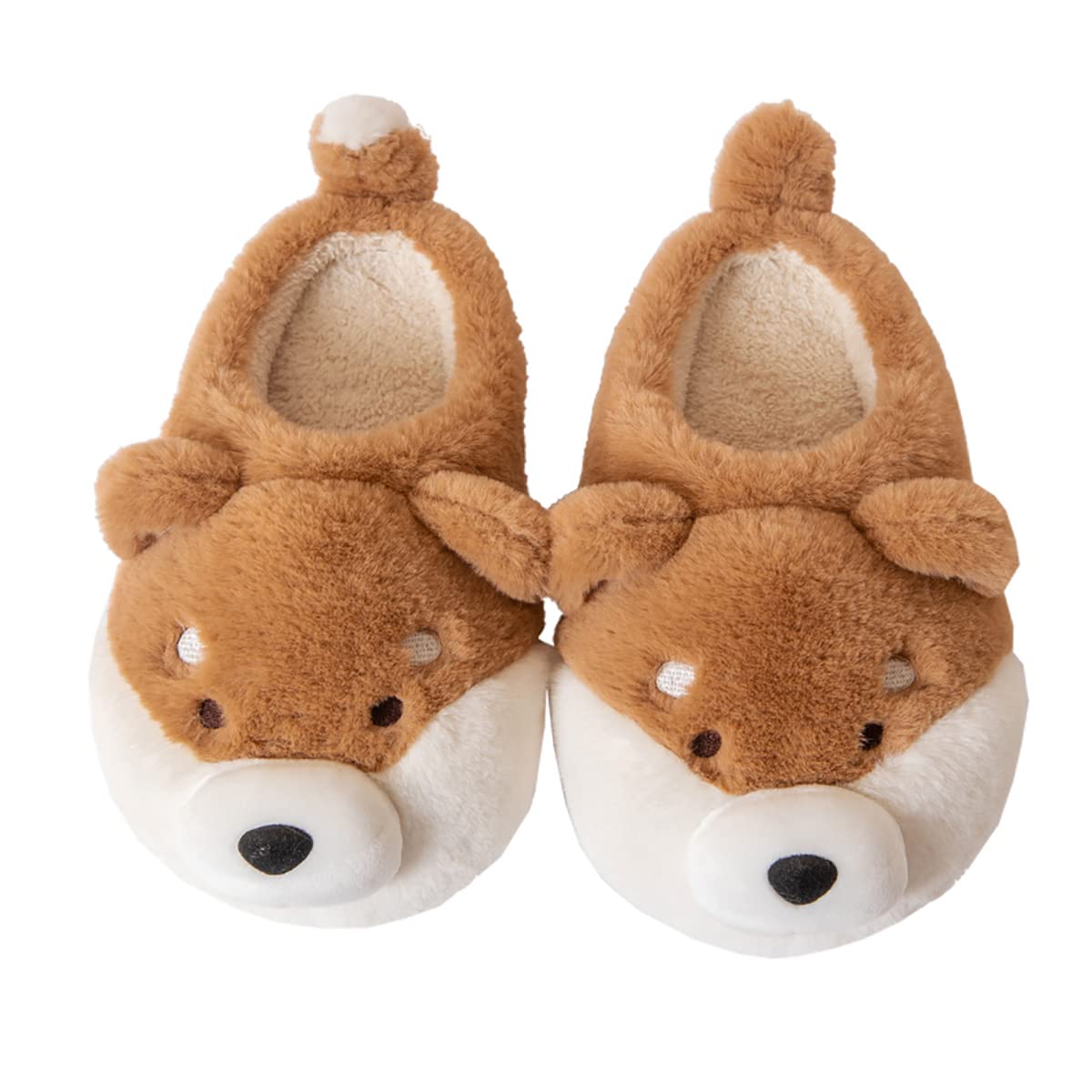 RAGEFIVE Women's Fuzzy Plush Cow Slippers - Soft Cotton Indoor/Outdoor House Shoes for Women & Girls - Perfect for Home, Lounge, and Dorm Comfort