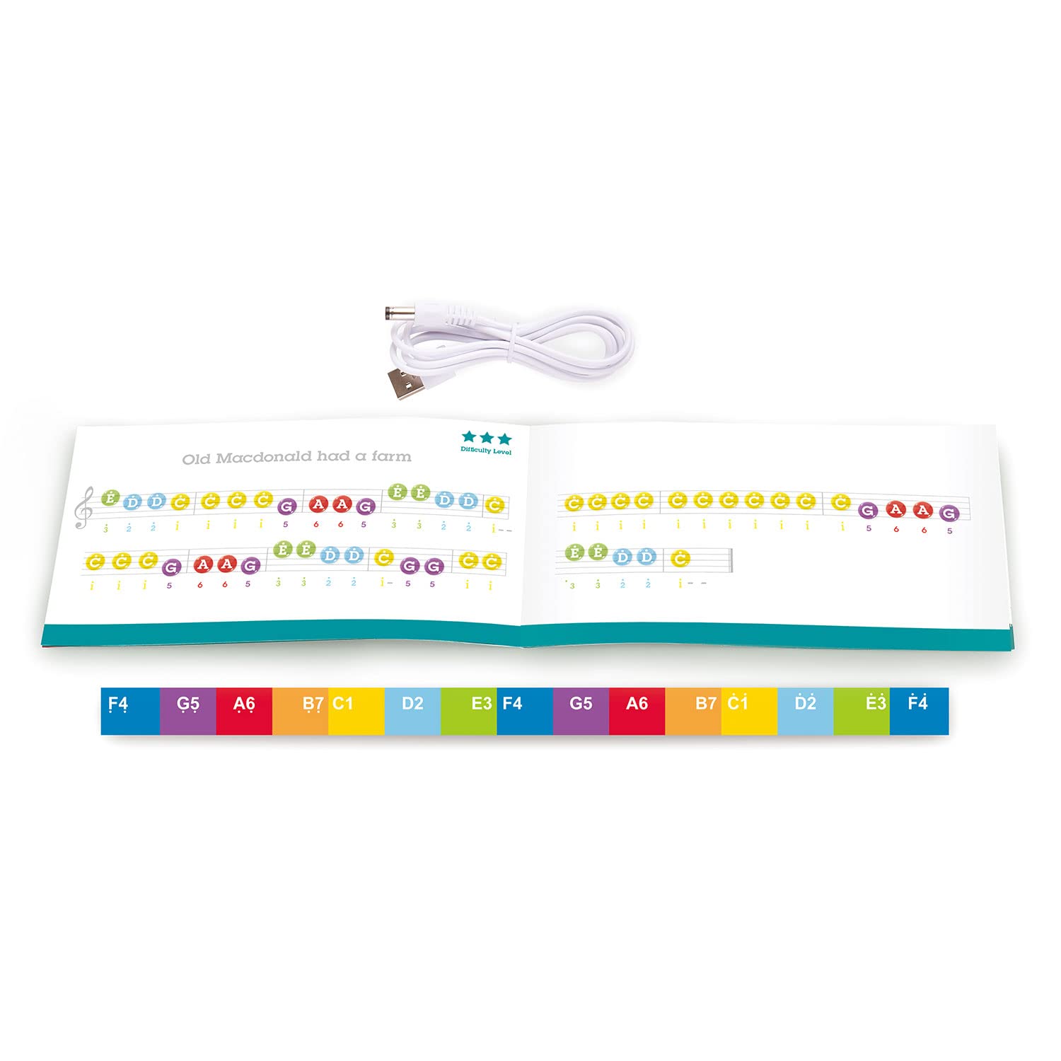 Hape Learn with Lights Black Piano with Stool - Kids Musical Toy Keyboard for Early Learning & Play - Perfect for Home, Classroom & Music Enthusiasts