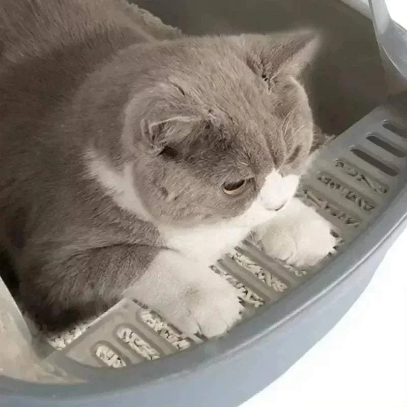 Semi-Enclosed Cat Litter Box with Odor Control - Privacy Hood for Indoor Cats - Perfect for Small Spaces & Apartments