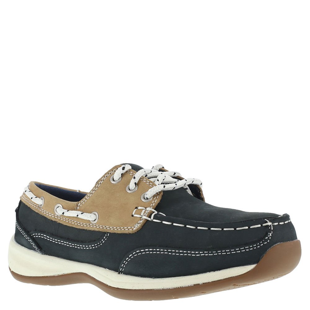 Rockport Women's Sailing Club 3-Eye Boat Shoe - Comfortable Casual Leather Slip-On Deck Shoes for Sailing, Boating & Summer Outfits