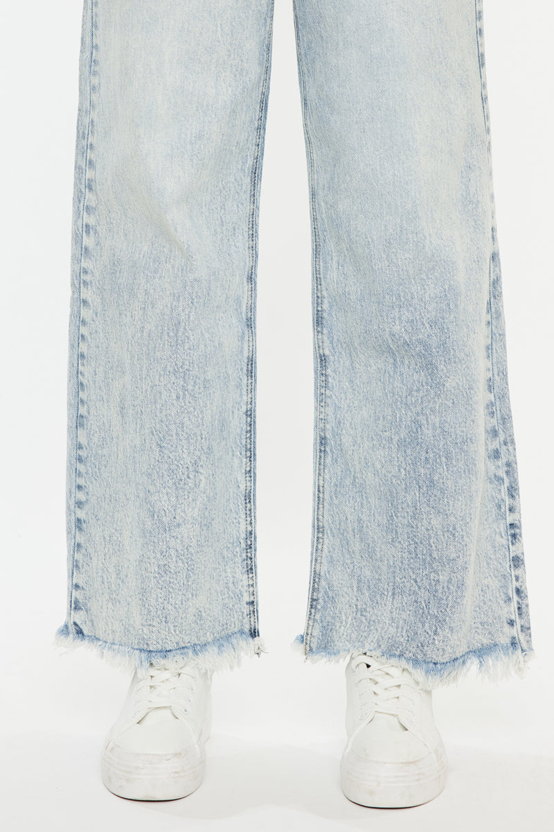 Colbie Women's High Rise Wide Leg Jeans - Stretchy Denim Pants for Casual & Office Wear | Comfortable Bootcut Jeans for Everyday Style