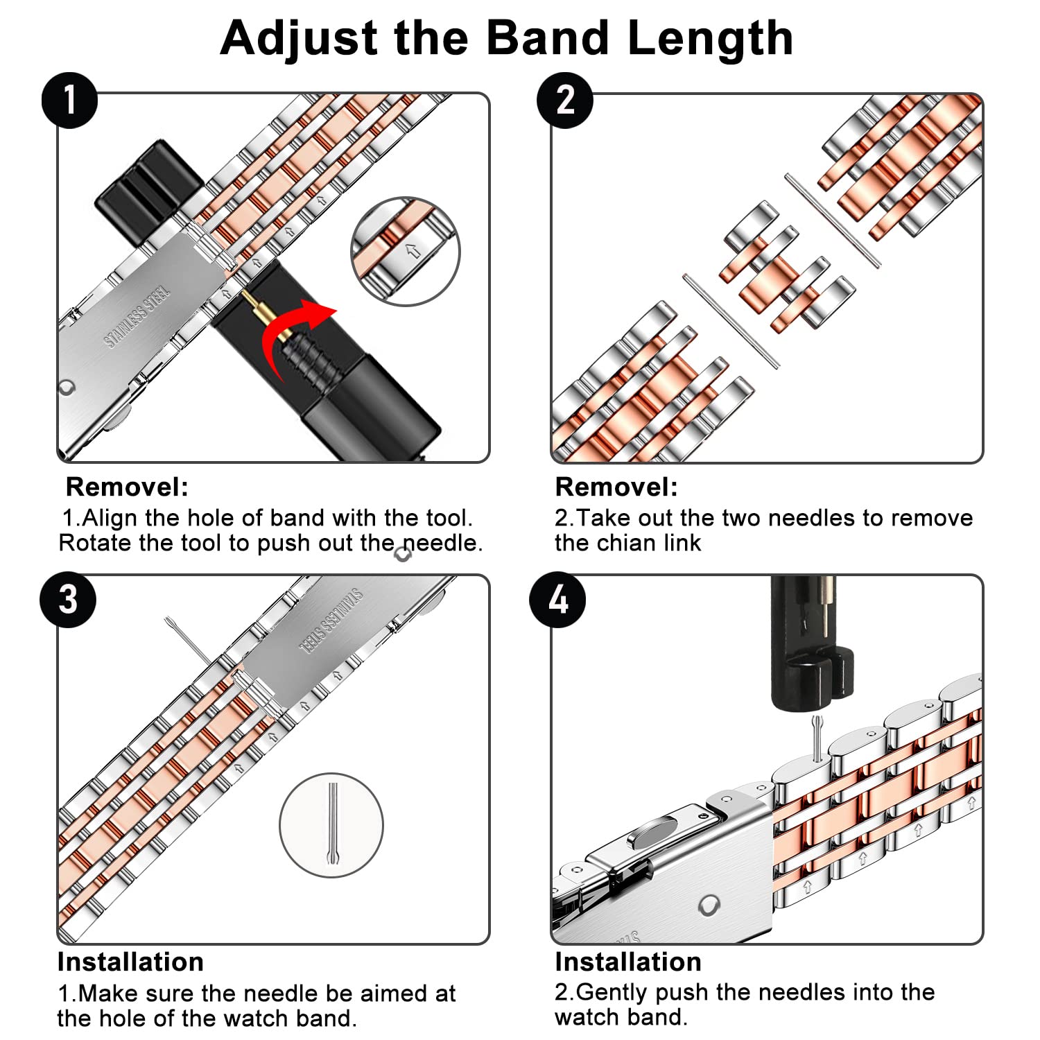 Slim Metal Band Compatible with Apple Watch Series 10/9/8/7/6/5/4/3/2/1/SE/Ultra 2 - 49mm 46mm 45mm 44mm 42mm Stainless Steel Strap for Women & Men - Silver & Rose Gold Options | Perfect for Workouts, Office Wear & Everyday Fashion Accessory