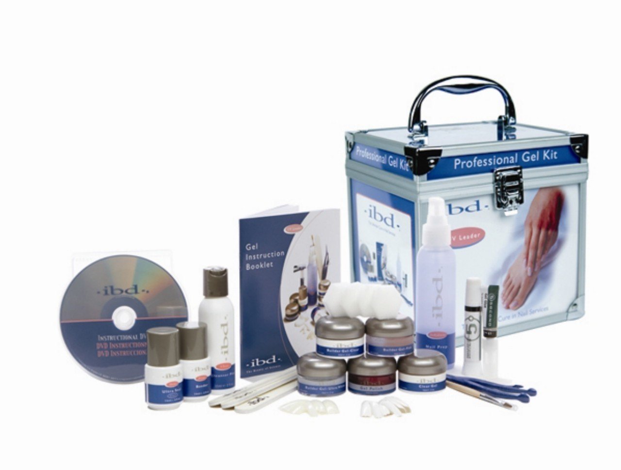 IBD Professional Gel Nails Kit - Soak Off UV LED Gel Polish Set for Salon & Home Manicure | Perfect for Nail Art, French Tips & DIY Nail Designs