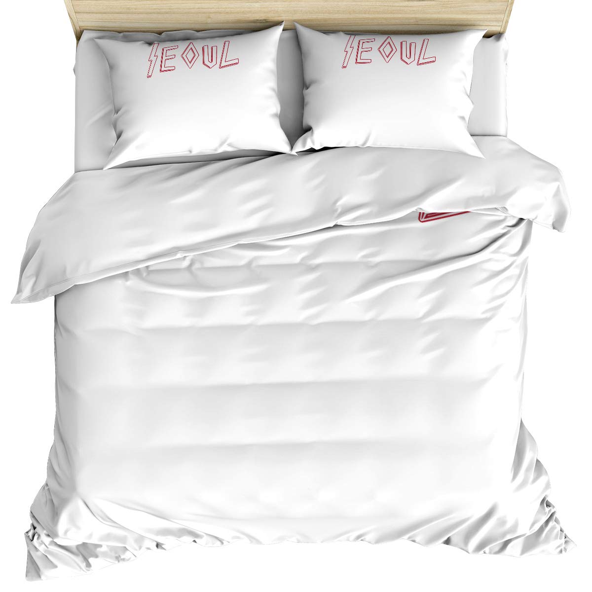 3-Piece Seoul Full Duvet Cover Set with 2 Pillowcases - All-Season Reversible Microfiber Bedding for Comfortable Sleep | Perfect for Master Bedroom, Guest Room & Dorm Decor