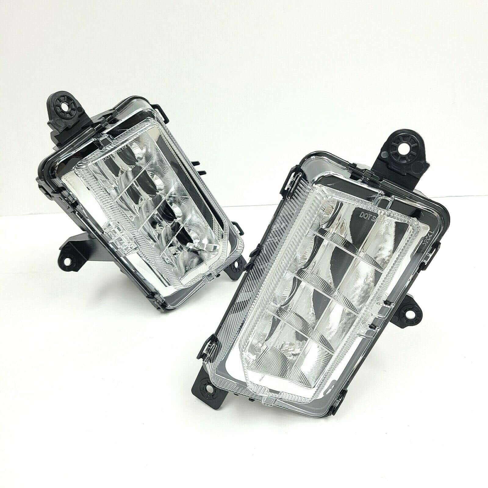 2021-2022 GMC Yukon/Yukon XL LED Fog Lights Kit - OE Style Clear Lens with Bezel, Wiring Harness, Switch & Relay - Durable Built-in LED Fog Lamp Assembly for Enhanced Night Driving Safety