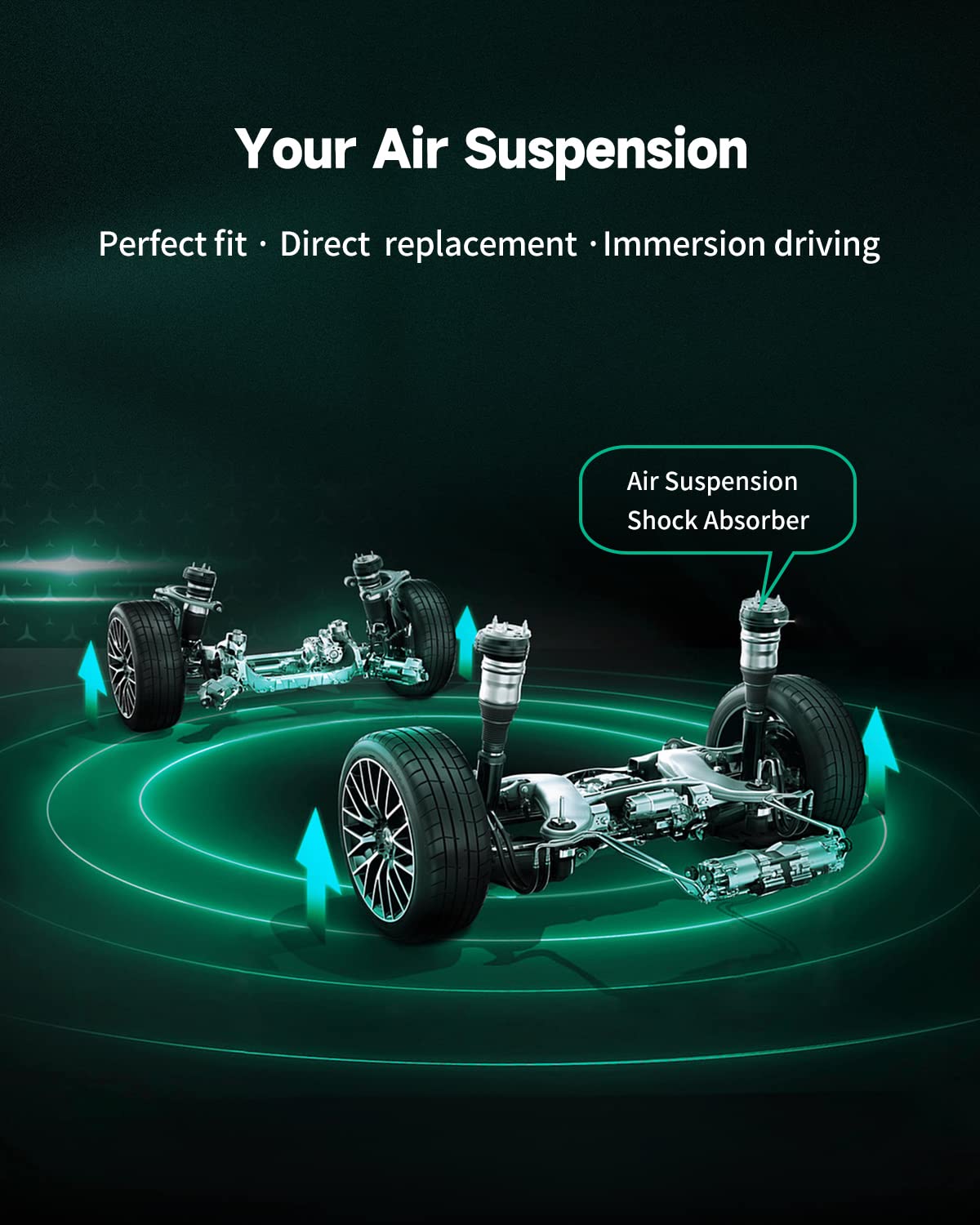 SCITOO Air Struts Suspension Kits - Front Airmatic Replacement Shocks for Land Rover LR3 & Range Rover Sport (1pc) - Improve Ride Comfort & Off-Road Performance