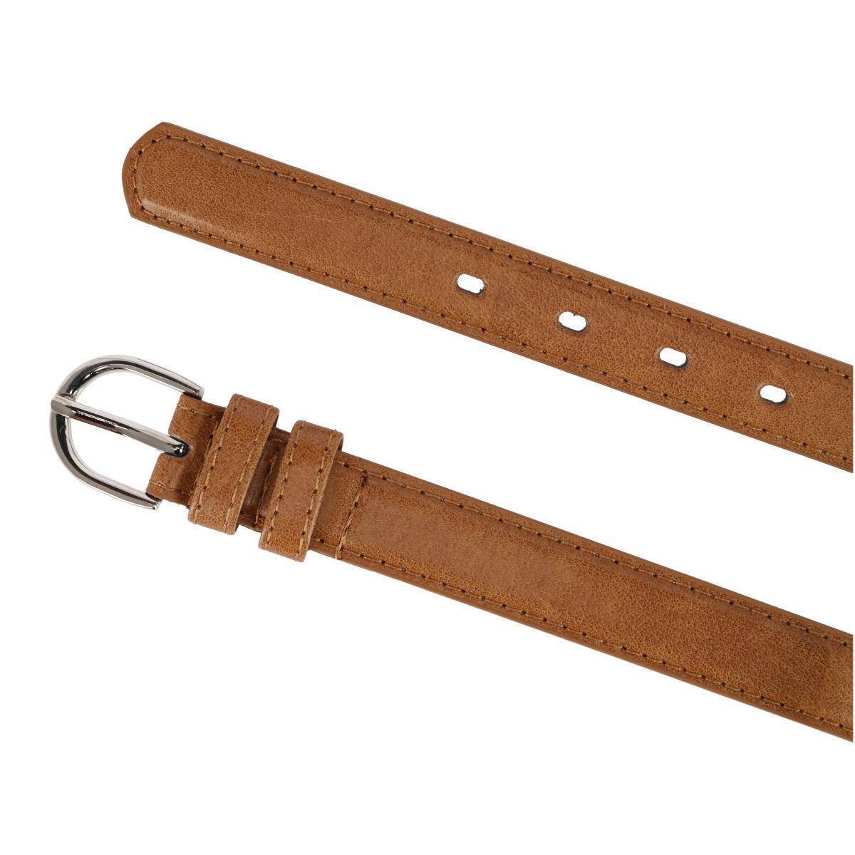 CTM® Kids Leather Dress Belt 1 Inch Width - Adjustable Waistband for Boys & Girls - Perfect for School Uniforms, Formal Wear & Special Occasions