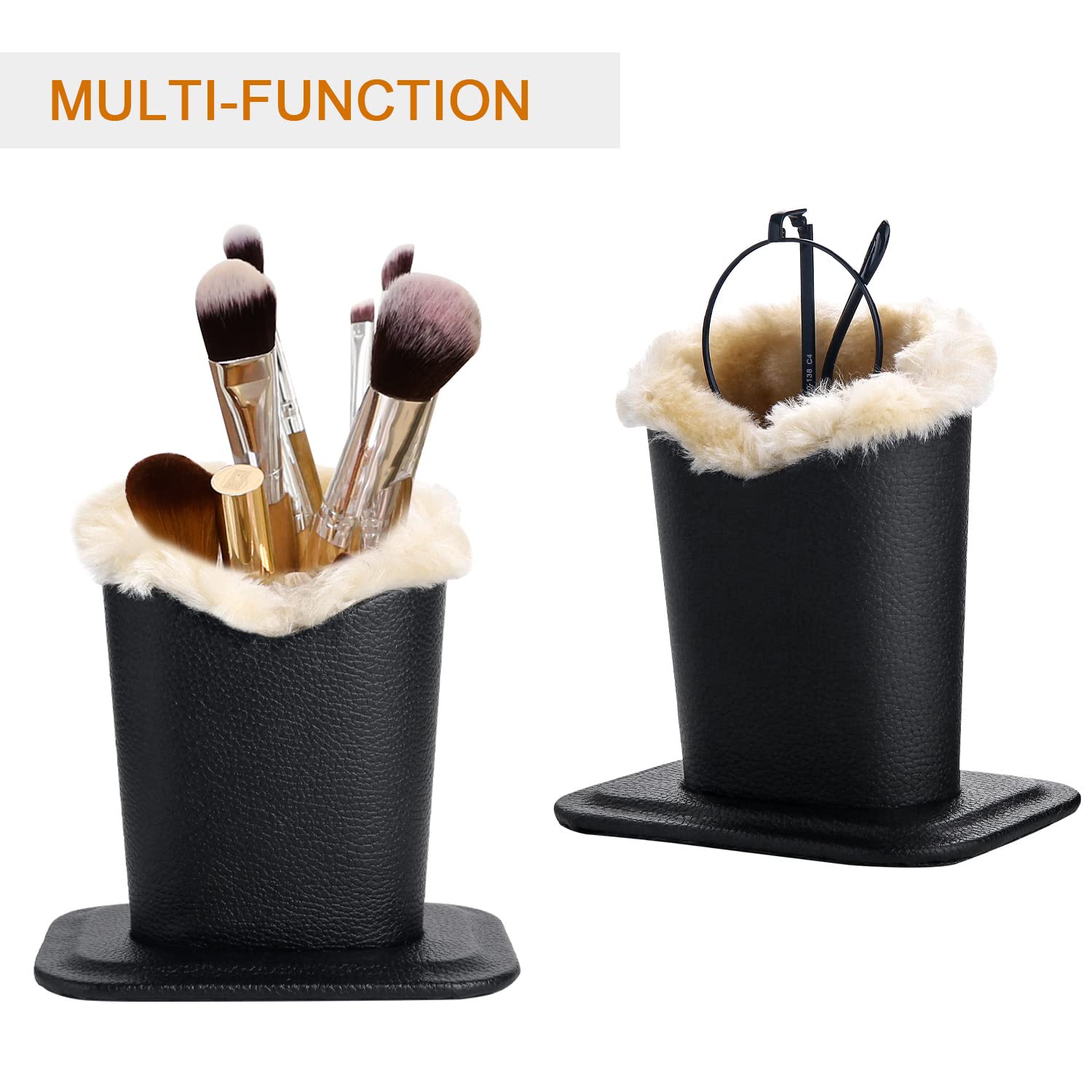 Premium Eyeglass Holder Stand - Soft Velvet Plush Lined PU Leather Glasses Case Organizer | Perfect for Home, Office & Travel Accessories