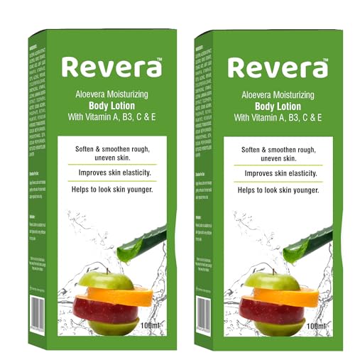 ReVera Aloe Vera Moisturizing Lotion for Dry Skin - Hydrating & Nourishing Body Lotion with Natural Aloe Extract - Pack of 2 (16oz Each) - Perfect for Daily Skin Care & After Sun Relief