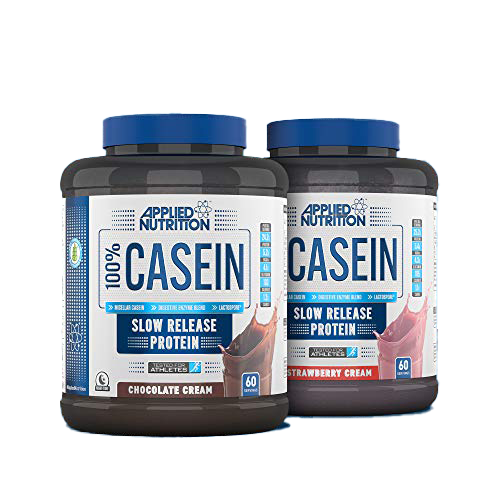 Applied Nutrition Premium Micellar Casein Protein Powder 1.8kg (4 lbs) - Strawberry Flavor for Muscle Recovery & Overnight Protein | Ideal for Post-Workout, Bedtime & Meal Replacement