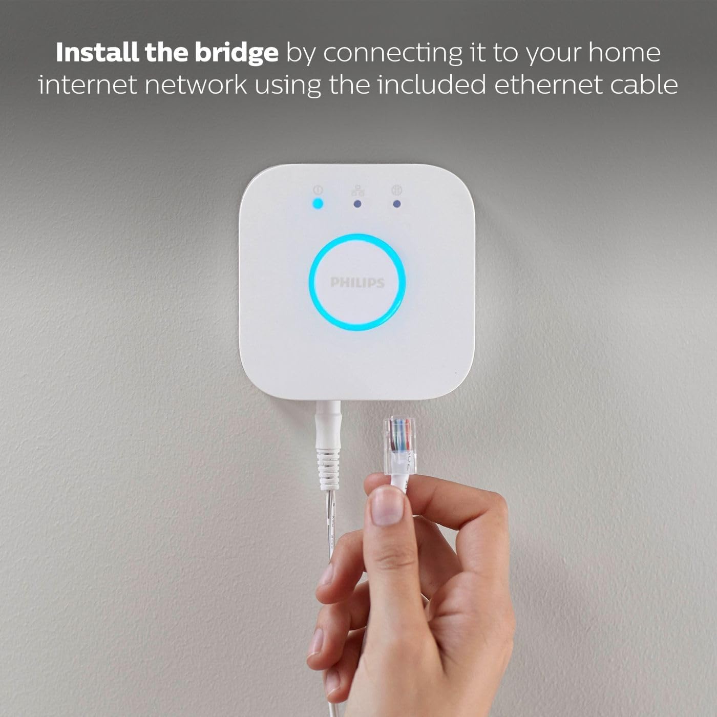 Philips Hue Smart Light Starter Kit with Bridge, Dimmer Switch & 2 A19 LED Bulbs - 16 Million Colors, 800LM E26 Base - Works with Alexa, Google Assistant & Apple HomeKit - Perfect for Bedroom, Living Room & Smart Home Automation