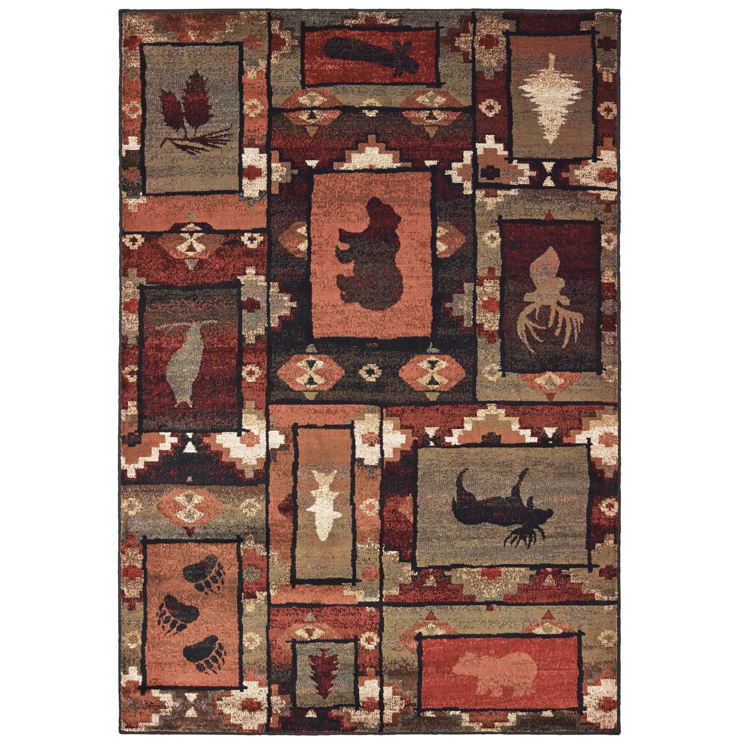 Premium Handmade Woodlands Casual Rugs 9601D - Soft Bohemian Area Rug for Living Room, Bedroom & Nursery - Eco-Friendly Natural Fiber Home Decor