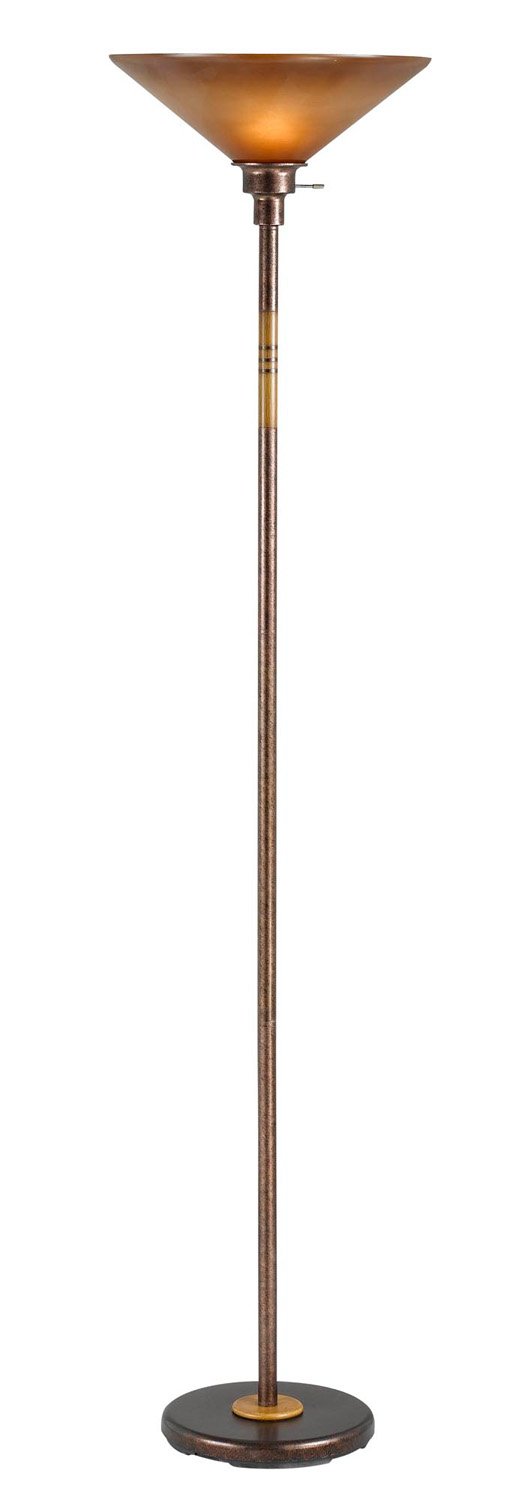 Cal Lighting CALBO-234TR-RU Transitional One Light Torchiere Floor Lamp - Modern Home & Office Lighting Fixture for Living Room, Bedroom, or Study Area