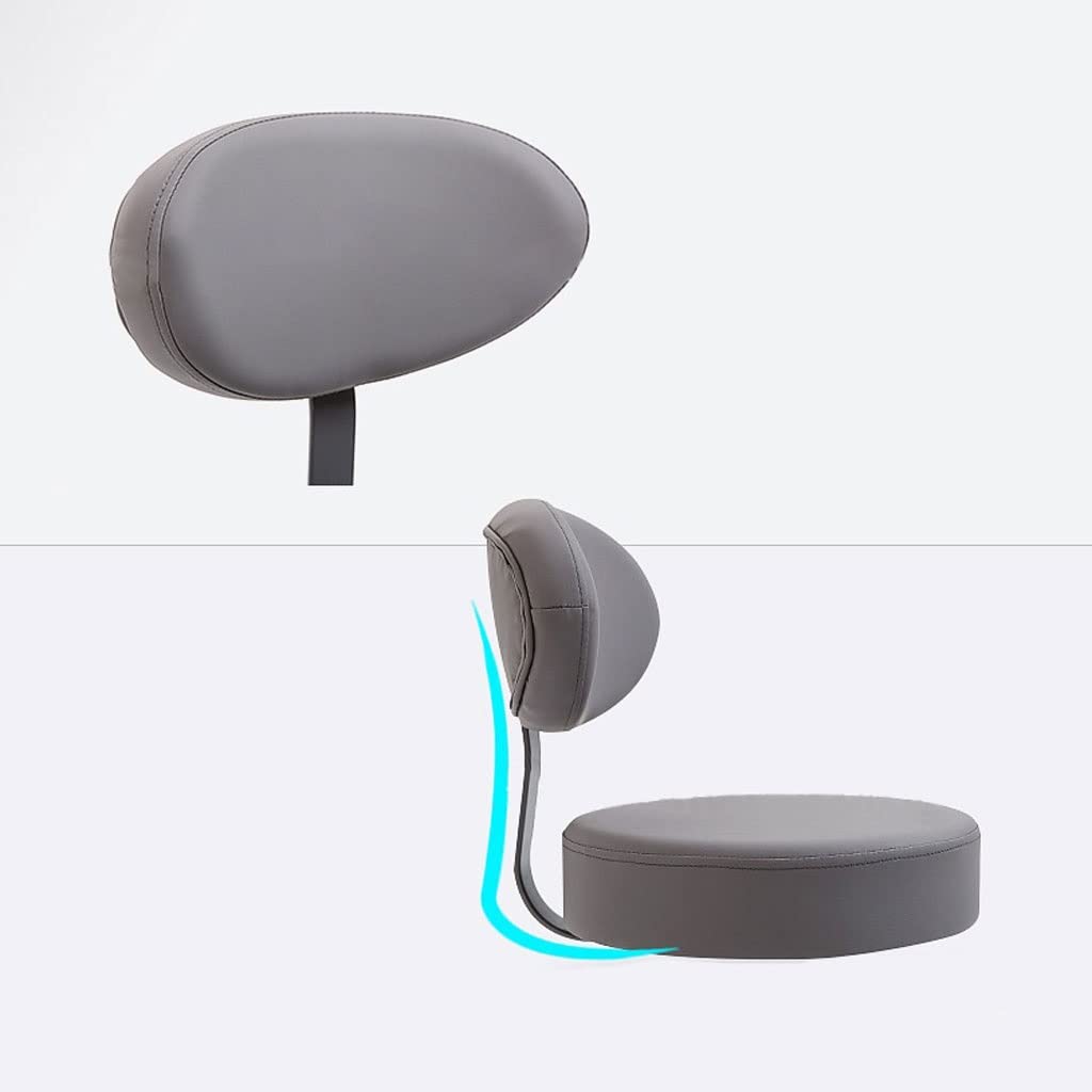 Nordic Style Rotatable Bar Stool with Backrest - Adjustable Height Kitchen Stool, Round Pulley Chair for Living Room, Bar & Leisure Use (Color: A) - Perfect for Home Kitchen, Dining Room & Pub Counter Seating