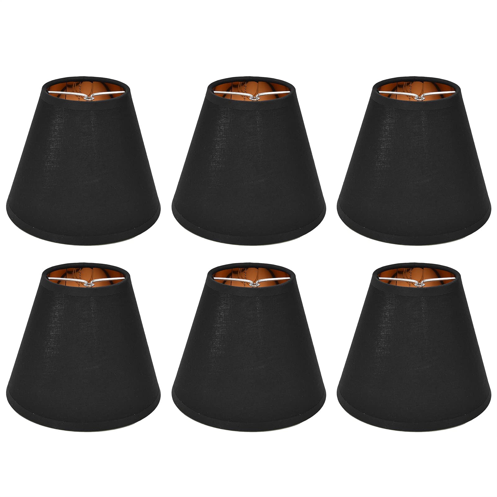 6PCS Yoidesu Clip-On Fabric Lamp Shades - Durable, Wear-Resistant & Silky for Floor Lamps, Desk Lamps & Chandeliers - Perfect for Living Room, Bedroom & Office Lighting Decor