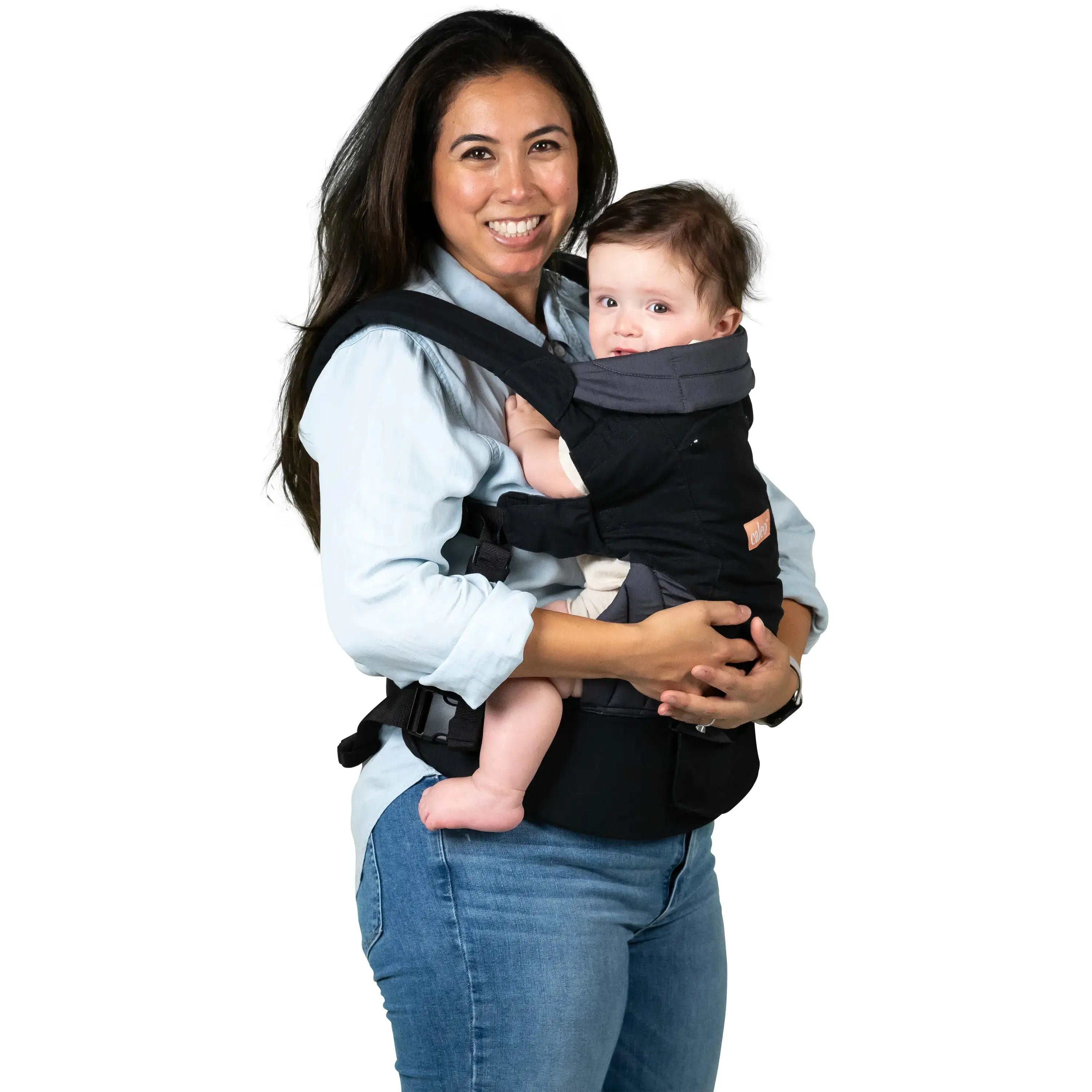 Caleo 3-in-1 Baby Carrier for Newborns to Toddlers - Ergonomic Infant Sling, Hip Seat & Backpack - Perfect for Hands-Free Parenting, Shopping & Outdoor Adventures
