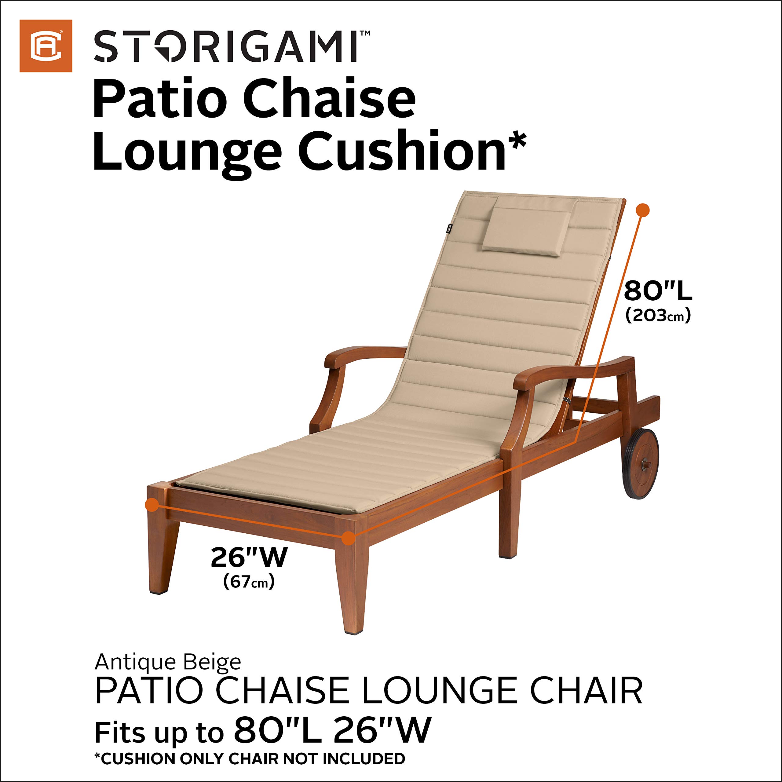 Waterproof Chaise Lounge Cushion 80x26