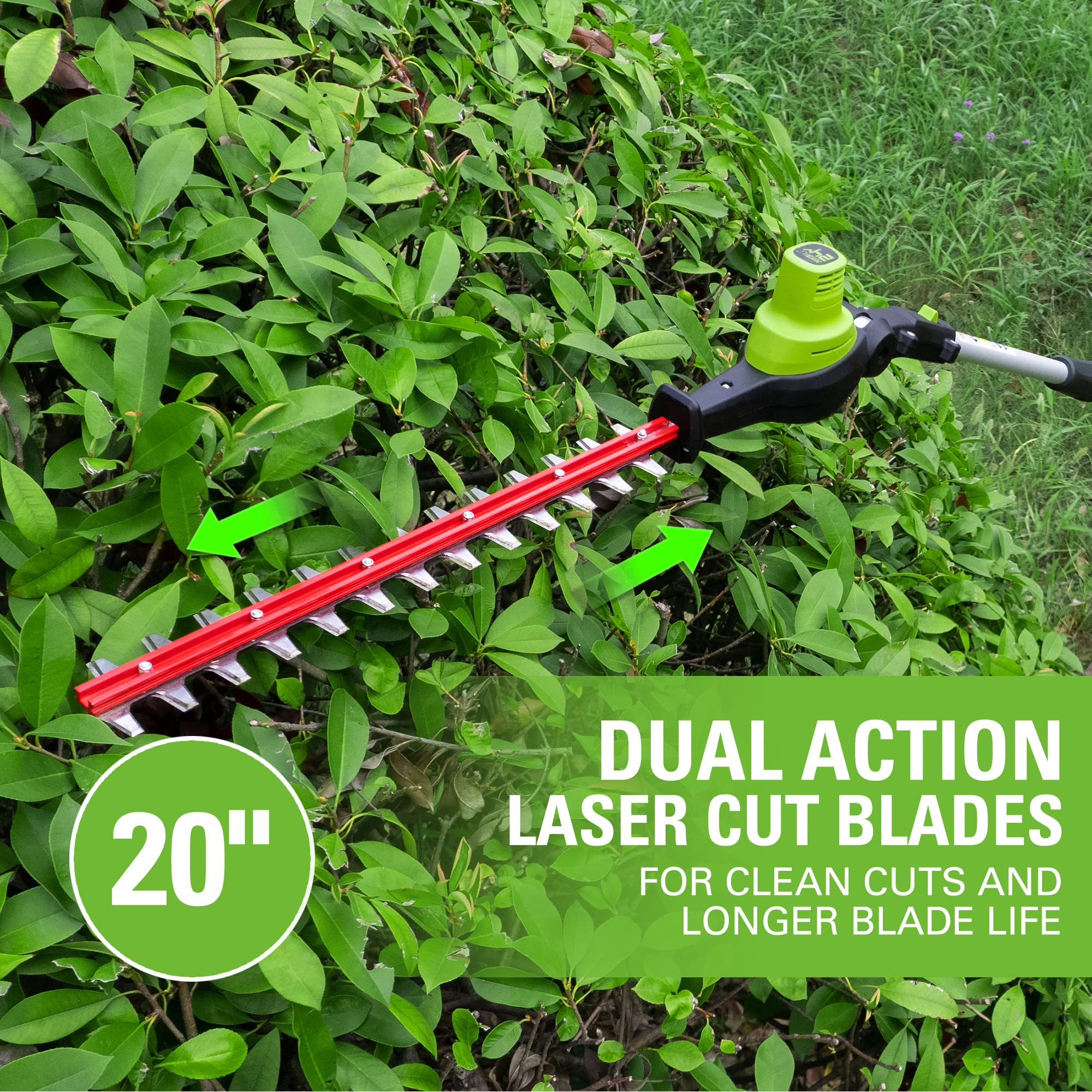 Greenworks 24V Brushless 10-Inch Cordless Pole Saw and Hedge Trimmer Combo Kit with 4.0Ah Battery & Charger - Perfect for Tree Pruning, Branch Cutting, and Shrub Trimming in Gardens, Yards, and Landscaping
