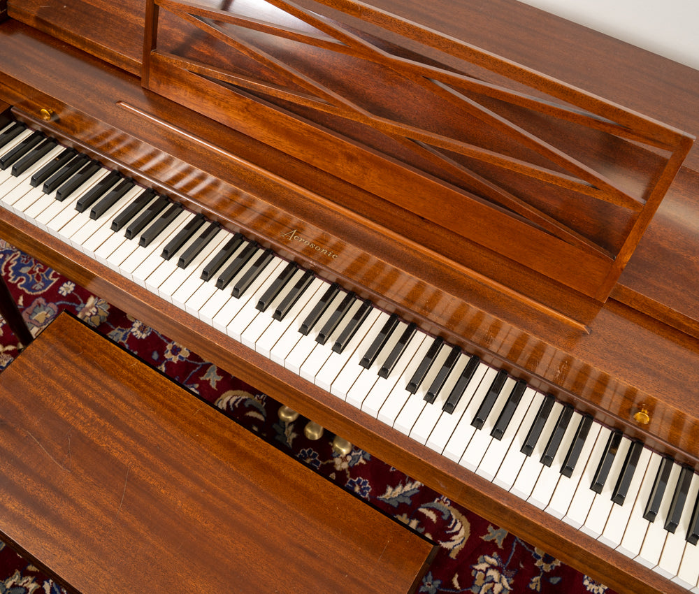 Acrosonic by Baldwin Spinet Piano - Satin Walnut Finish | Serial Number 743223ACRO | Perfect for Home, Studio & Small Venue Performances