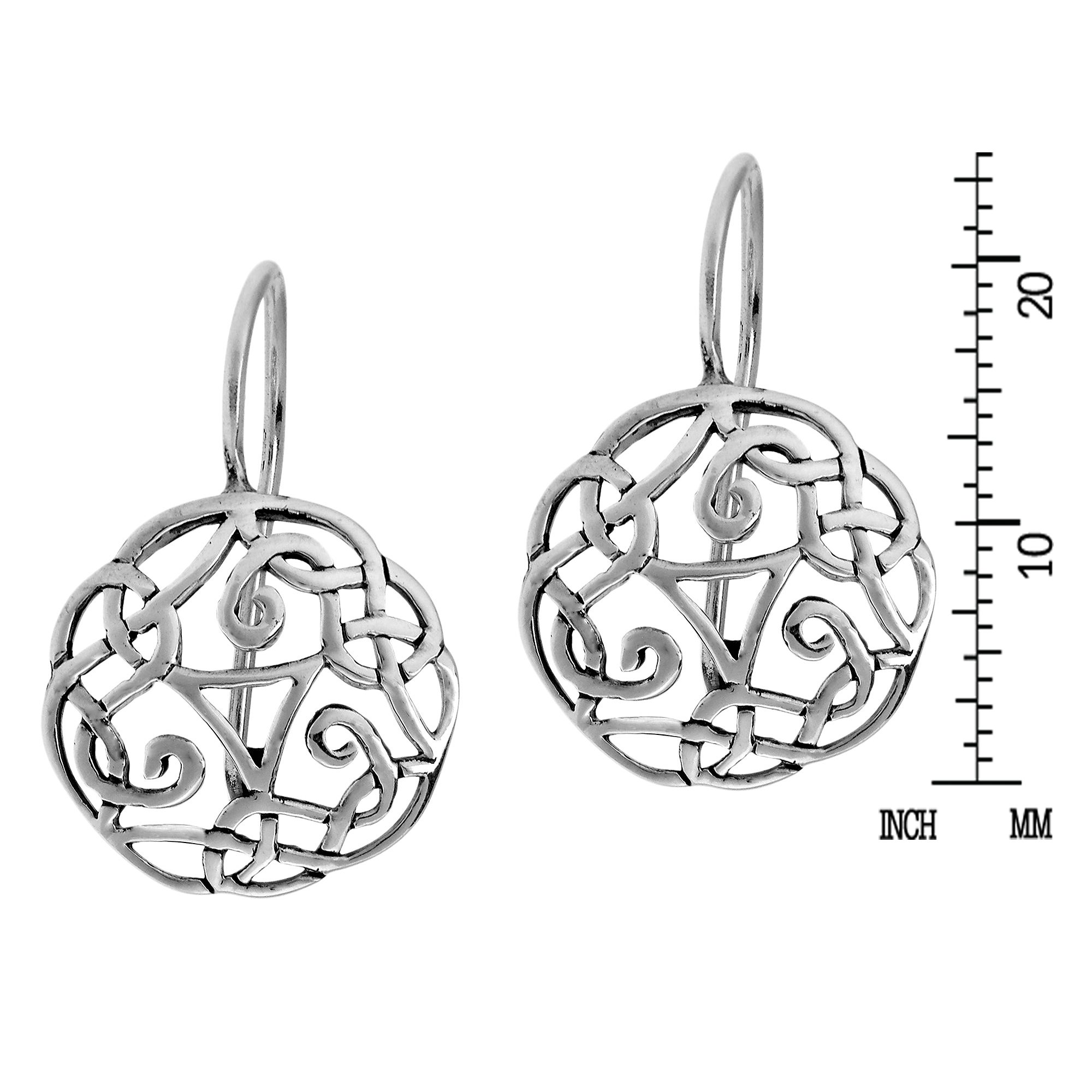 AeraVida Unity Celtic Knot 925 Sterling Silver Hook Earrings for Women - Elegant Vintage Dangle Earrings with Celtic Knot Design, Perfect Gift for Mother’s Day, Anniversary, Wedding & Special Occasions