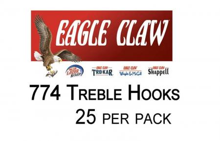 Eagle Claw 774 Fishing Hooks - Premium Saltwater & Freshwater Fishing Gear for Bass, Trout, and Catfish | Ideal for Anglers and Outdoor Enthusiasts