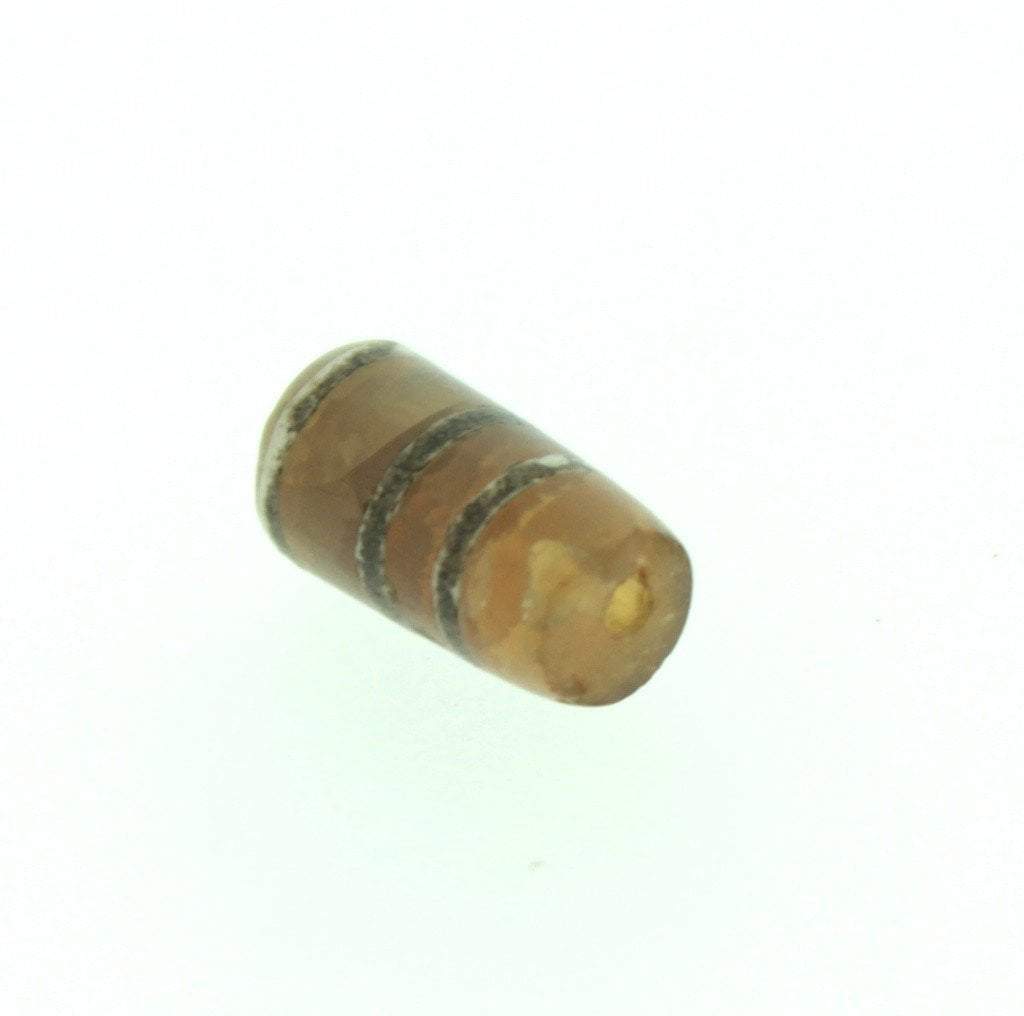 Authentic Ancient Tibetan Dzi Bead - 3 Lines Spiritual Protection Amulet for Meditation, Healing & Good Luck | Buddhist Jewelry & Feng Shui Accessory