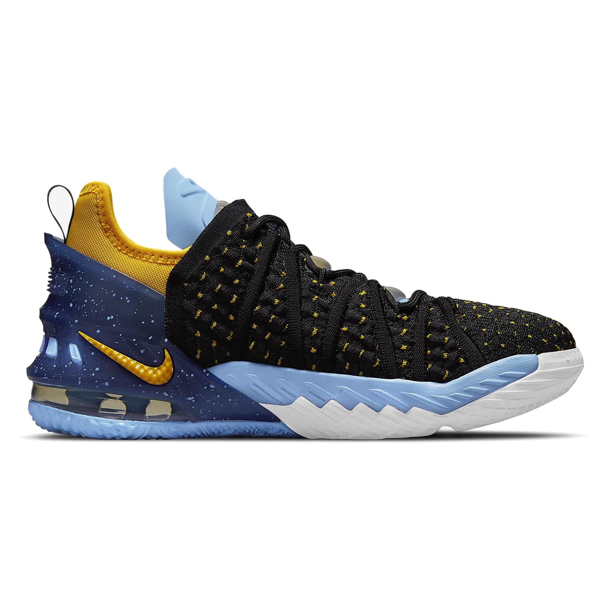 Nike Lebron XVIII Basketball Shoes for Boys - Big Kid Size 5.5 M in Black/University Gold/Coast/Concord - Perfect for School, Training & Court Performance