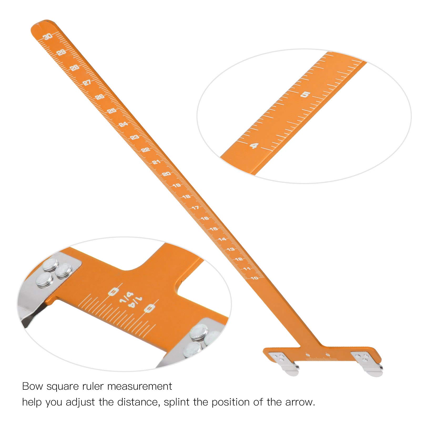 Aluminum Alloy T-Shaped Bow Ruler - Adjustable Chord Distance Measuring Tool for Archery & Carpentry | Precision Measurement for DIY Projects, Woodworking & Bow Tuning