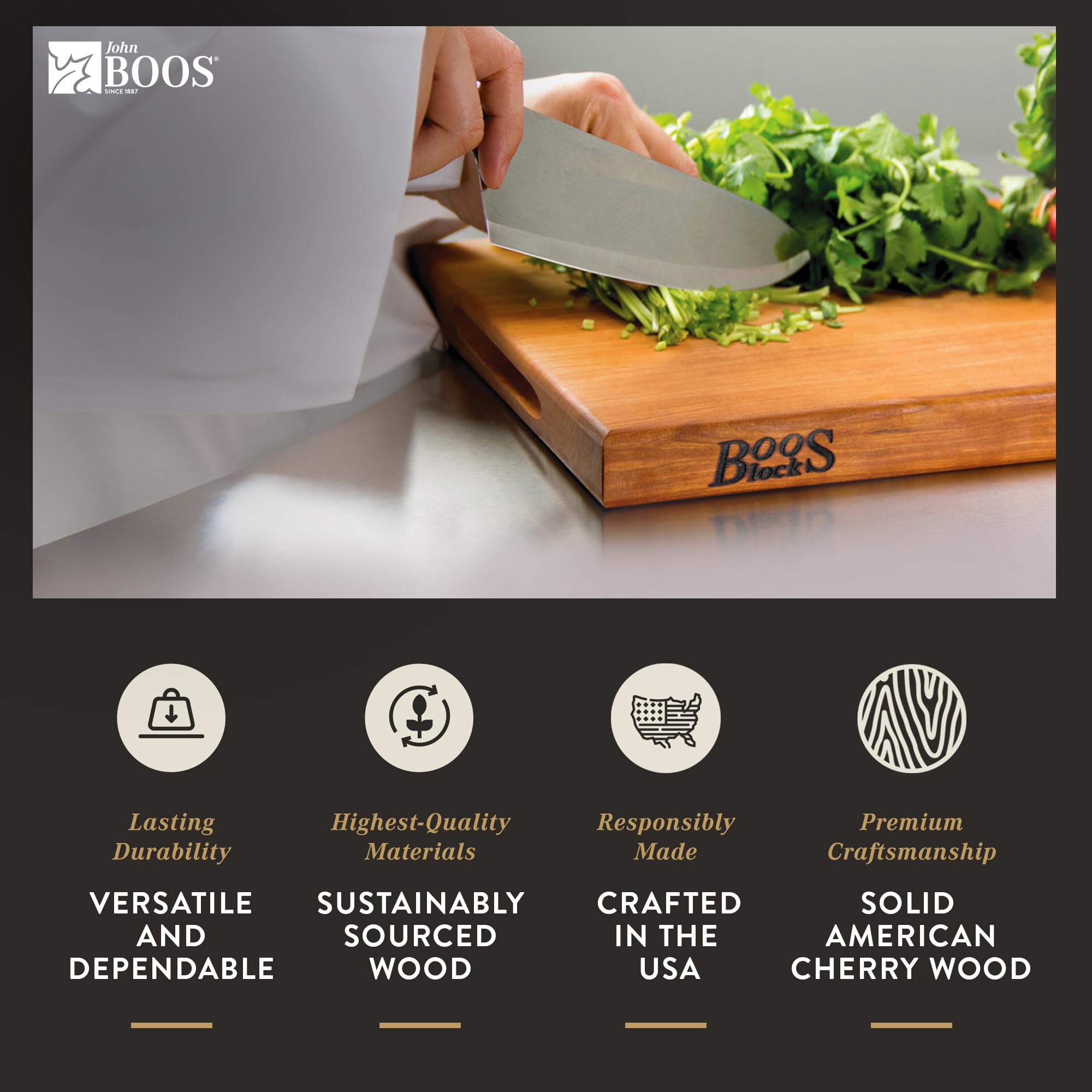 John Boos Block Large Reversible Wood Cutting Board with Oil Finish - 20