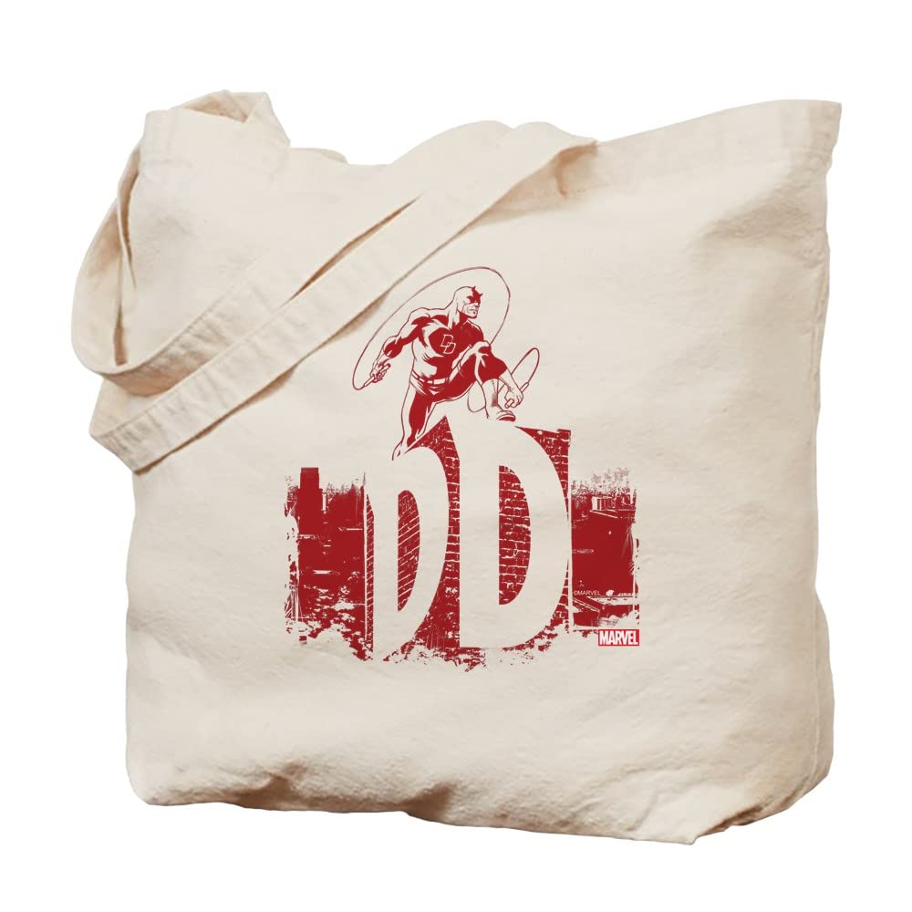 Daredevil Red Canvas Tote Bag - Reusable Natural Shopping Bag for Groceries, Beach & Daily Use | Eco-Friendly Cotton Tote