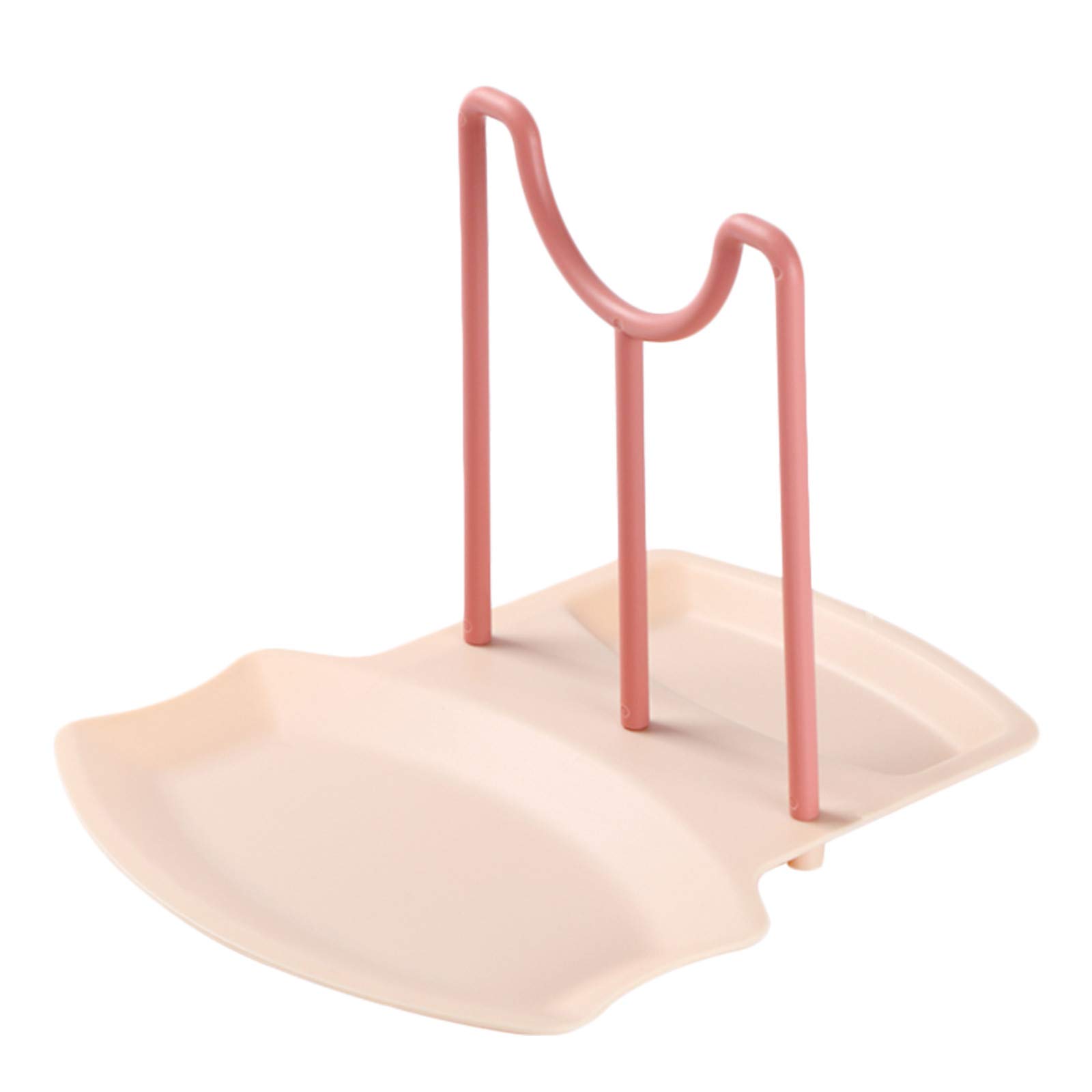 Pink Kitchen Utensil Holder with Shovel Pot, Spoon Rack, and Lid Organizer - Countertop Storage for Kitchen, Dining & Bar - Perfect for Spatulas, Ladles, and Cookware Lids