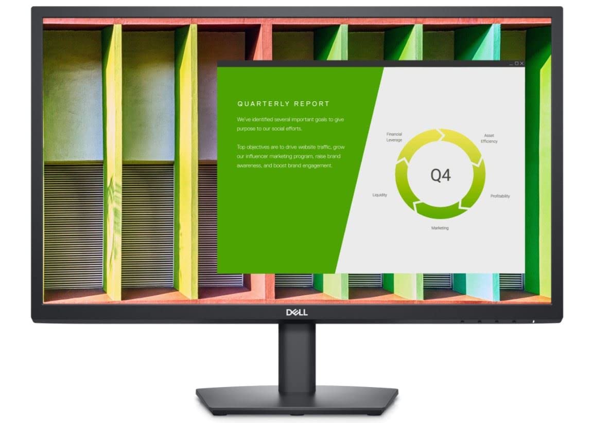Dell E2422H 23.8 Inch Full HD 1080p Computer Monitor - IPS Panel, VGA/HDMI Ports, Ultra-Thin Bezels for Home Office, Gaming, and Professional Workspaces