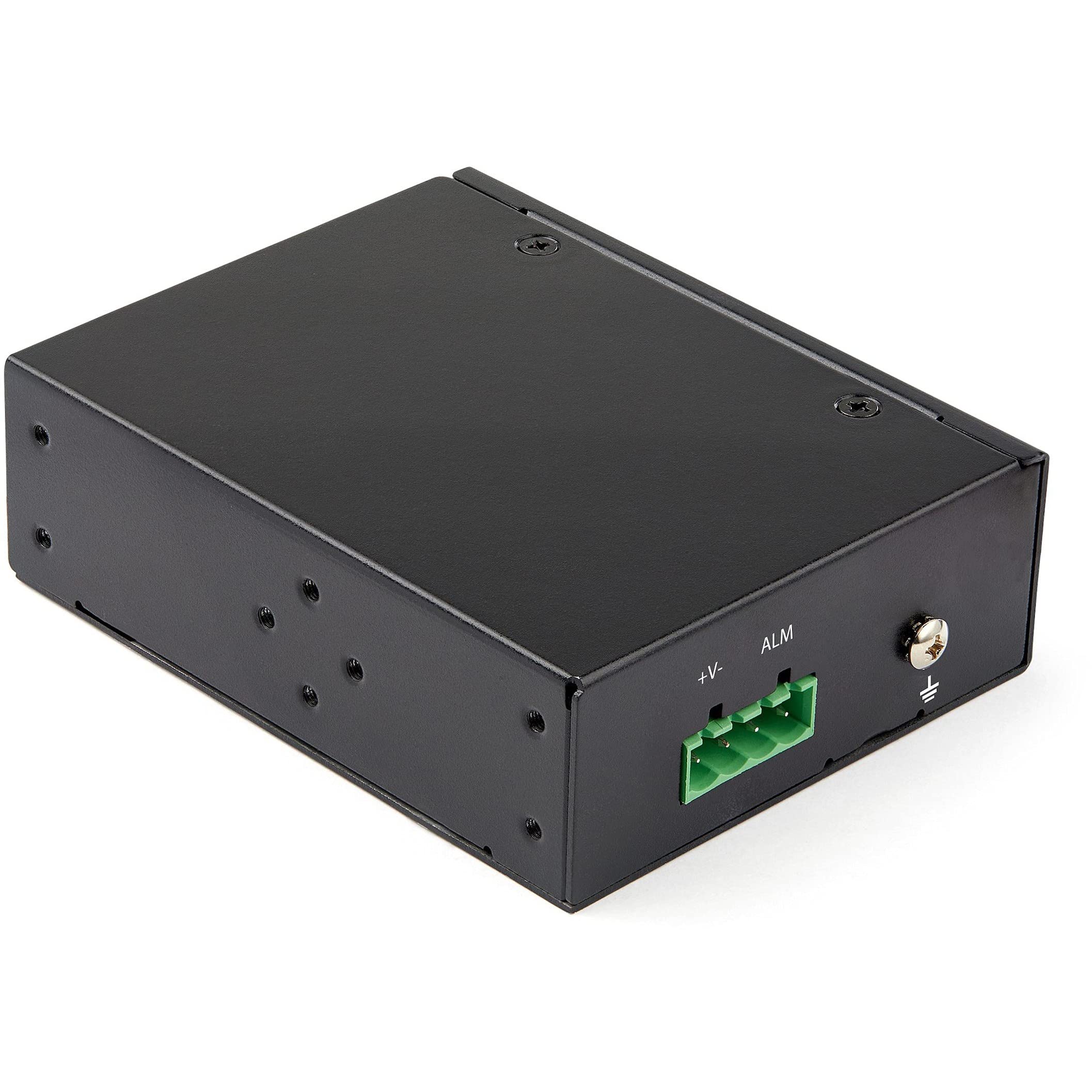 StarTech.com 1Gbps SFP to RJ45 Fiber Media Converter - Industrial Gigabit Ethernet Converter for Single/Multimode Fiber to Copper Network (IMC1GSFP) - Ideal for Factory Automation, Harsh Environments & Outdoor Networking