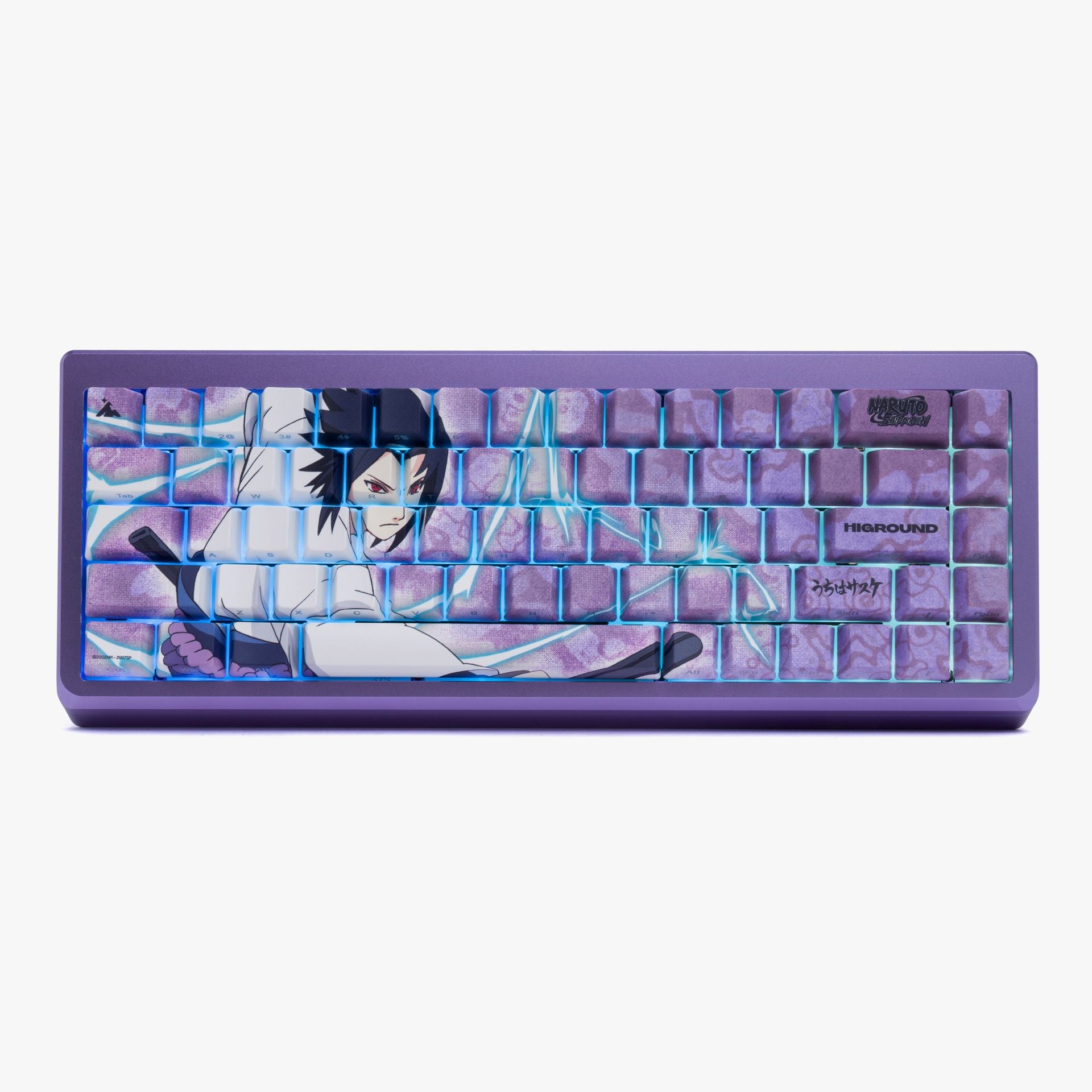 Naruto x HG Summit 65 Mechanical Gaming Keyboard - Sasuke Uchiha Themed RGB Backlit for PC/Mac - Perfect for Anime Fans & Esports Gamers