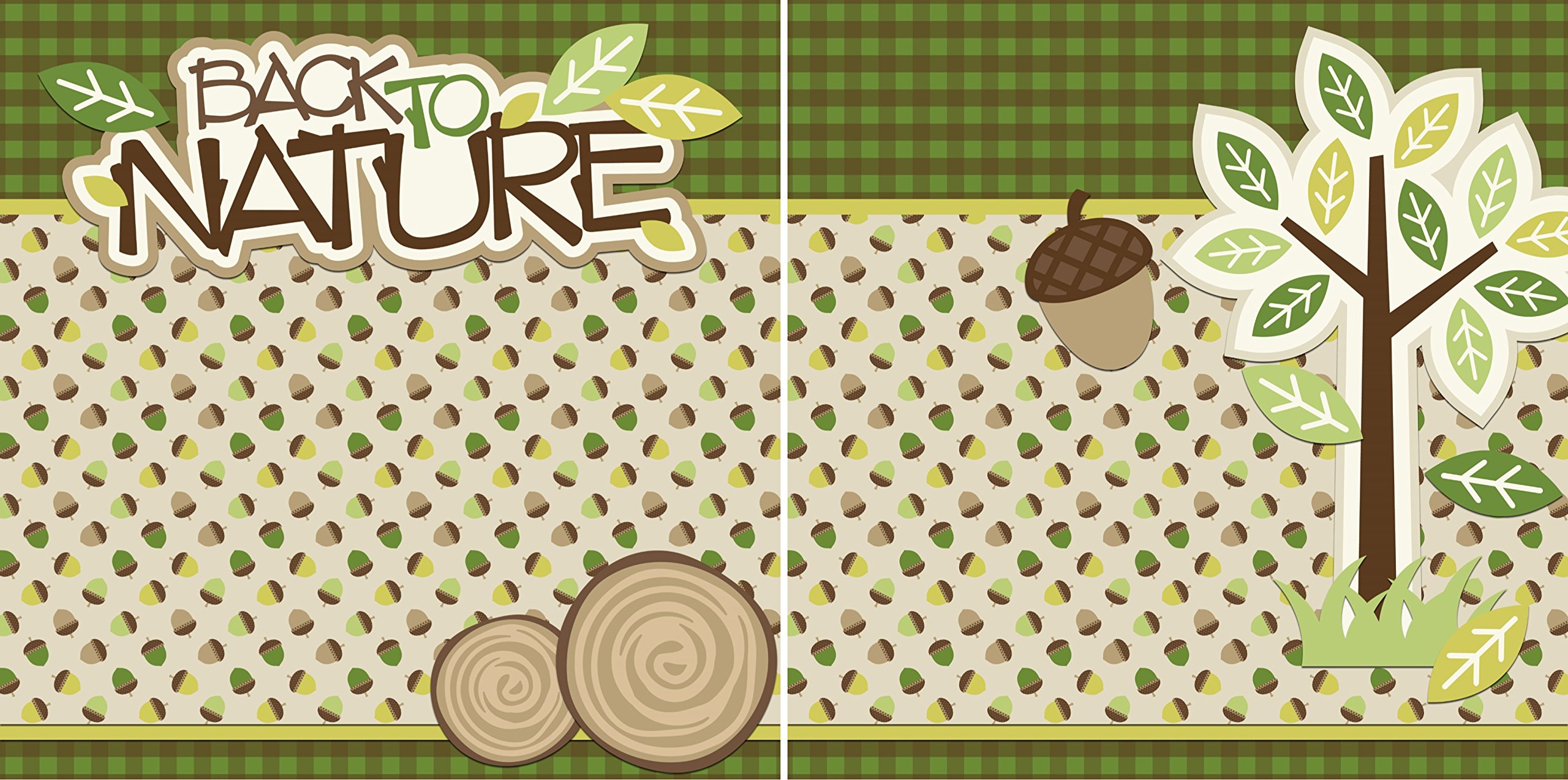 Happy Campers Non-Photo Scrapbook Kit - 5 Double Page Layouts for Memory Keeping, DIY Scrapbooking, and Creative Journaling | Perfect for Travel Albums, Baby Books, and Family Keepsakes