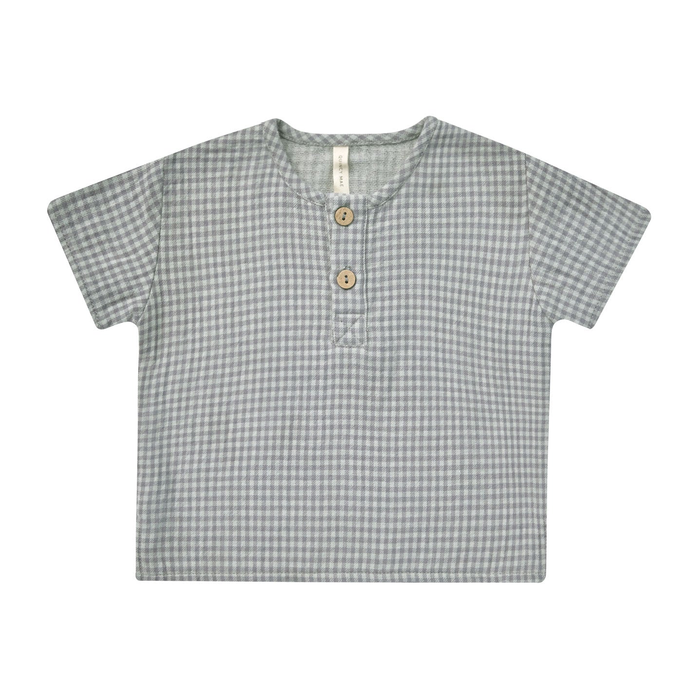 Henry Top Blue Gingham Shirt - Women's Casual Button Down Blouse for Summer | Perfect for Office, Date Night & Weekend Outfits