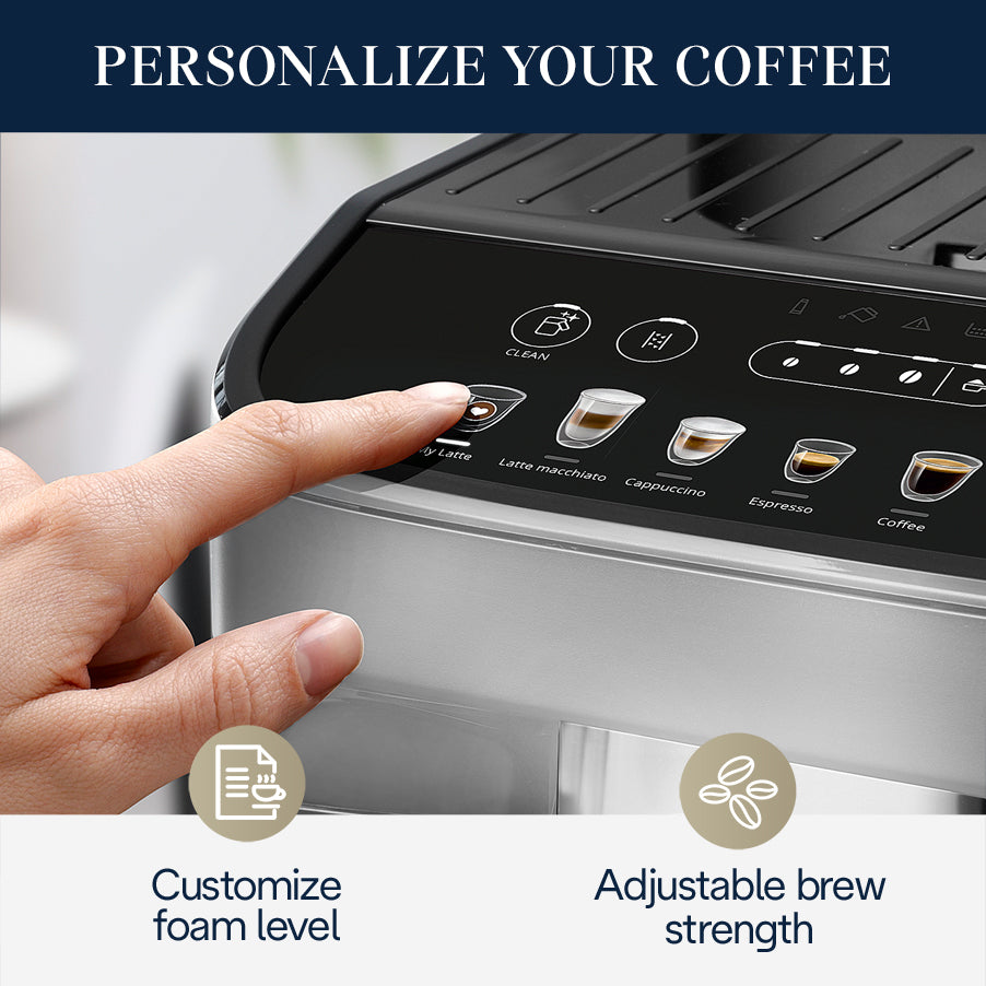 De'Longhi Magnifica Evo Fully Automatic Espresso Machine with LatteCrema System - Perfect for Home Baristas & Coffee Lovers - Ideal for Kitchens, Offices & Gifting